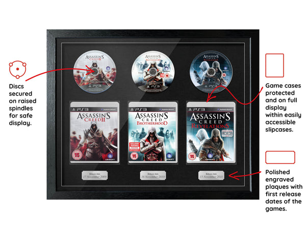 The Assassin's Creed Ezio Trilogy (PS3) Exhibition Range Framed Games - Frame-A-Game