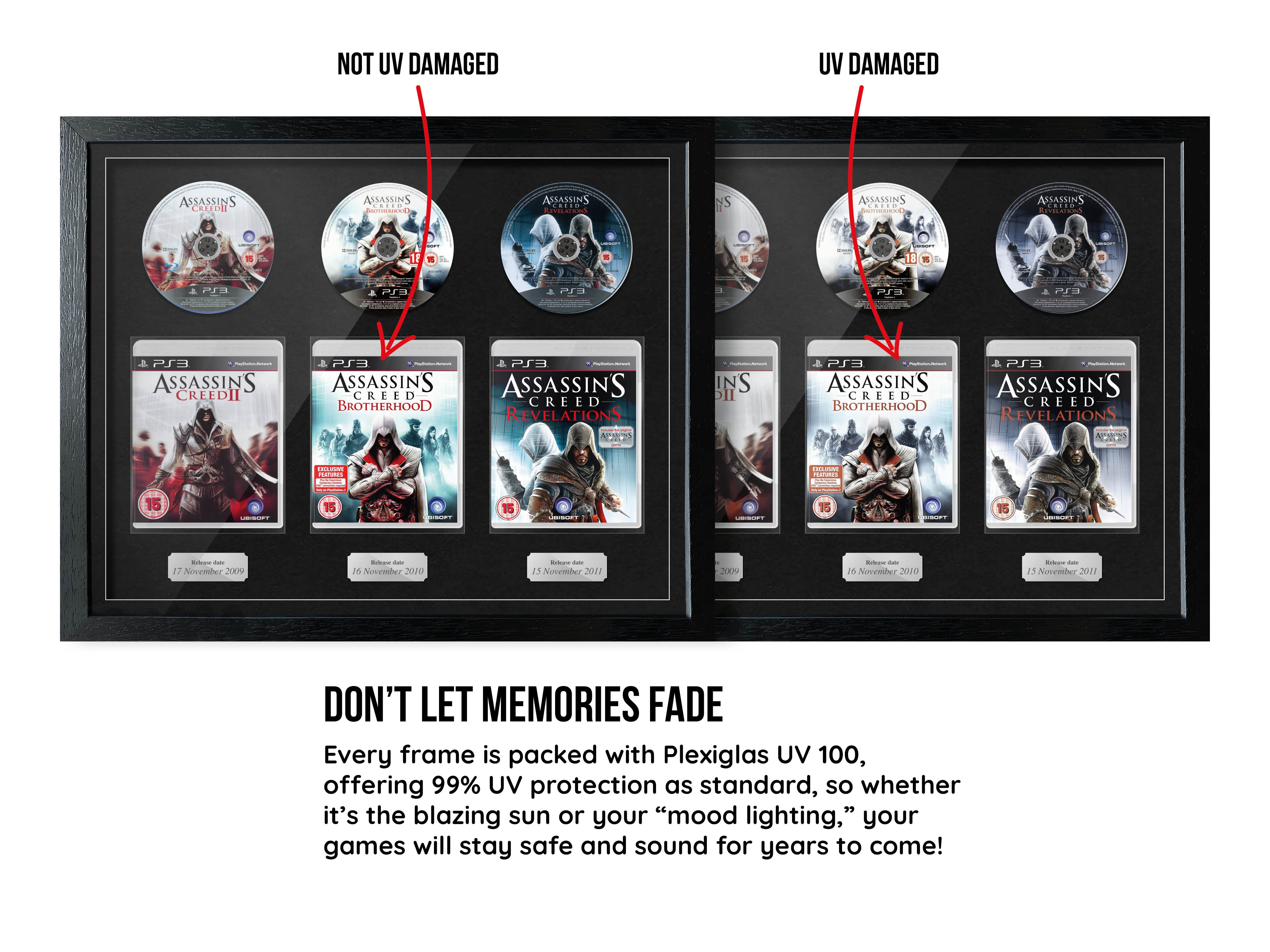 The Assassin's Creed Ezio Trilogy (PS3) Exhibition Range Framed Games - Frame-A-Game