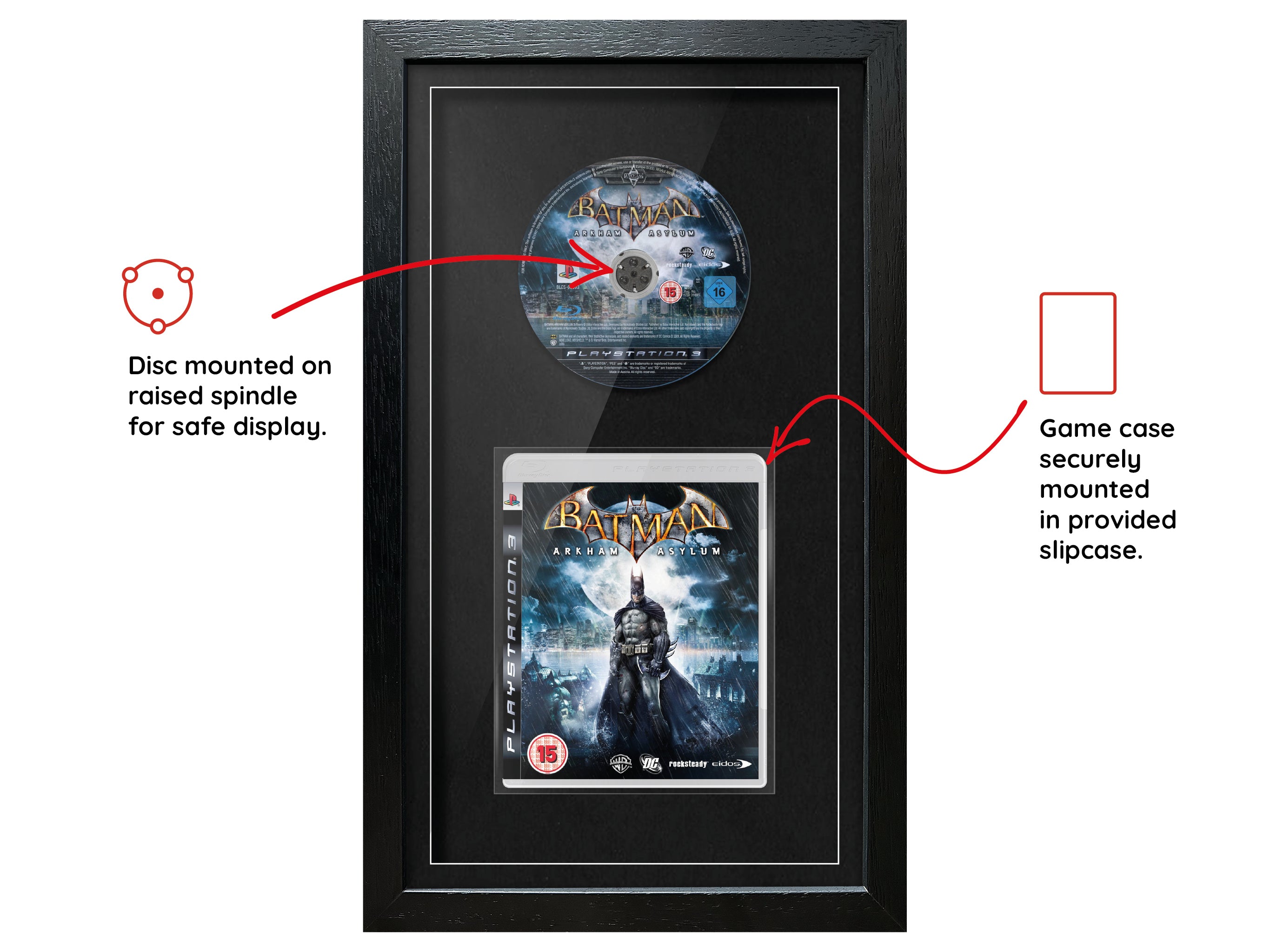 Batman: Arkham Asylum (PS3) Exhibition Range Framed Game - Frame-A-Game