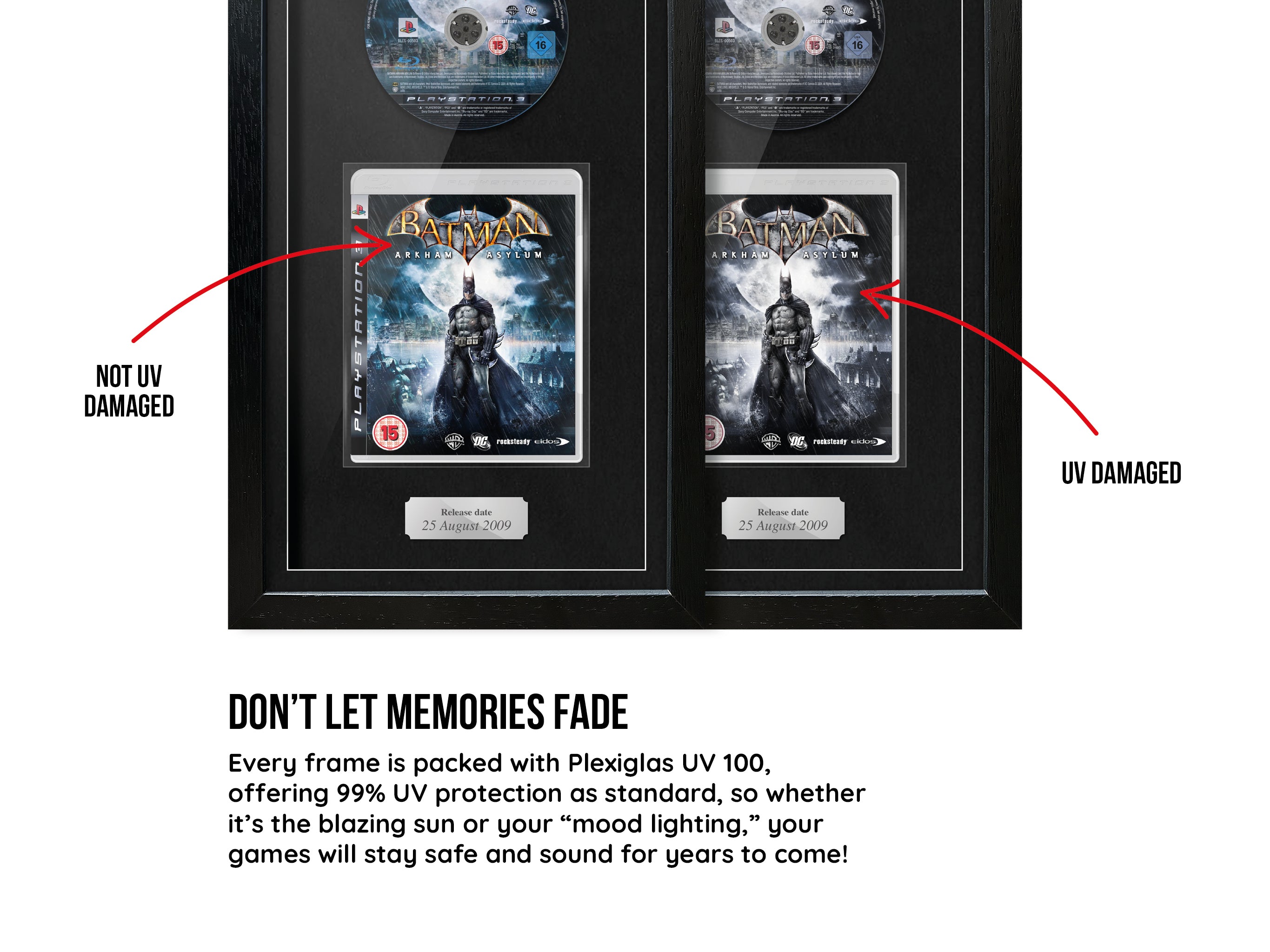 Batman: Arkham Asylum (PS3) Exhibition Range Framed Game - Frame-A-Game