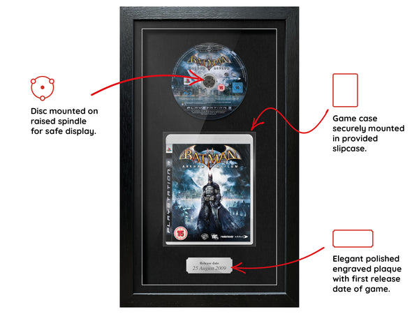 Batman: Arkham Asylum (PS3) Exhibition Range Framed Game - Frame-A-Game