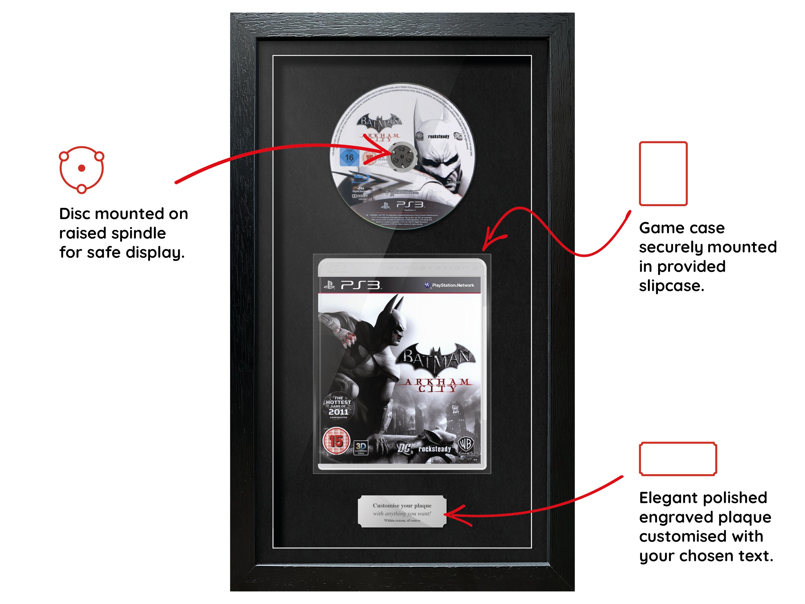 Batman: Arkham City (PS3) Exhibition Range Framed Game - Frame-A-Game