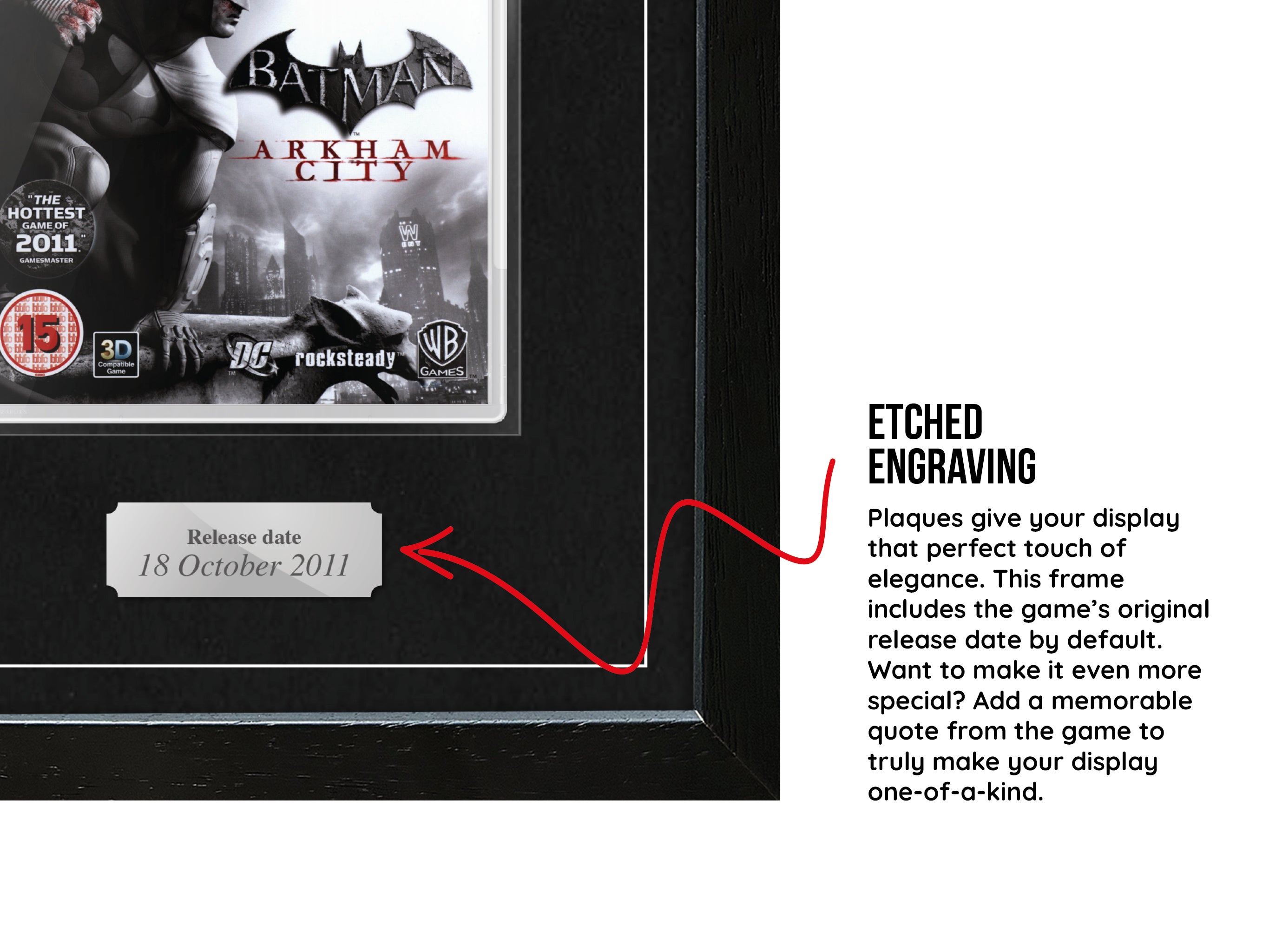 Batman: Arkham City (PS3) Exhibition Range Framed Game - Frame-A-Game