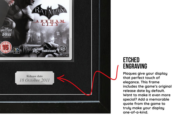 Batman: Arkham City (PS3) Exhibition Range Framed Game - Frame-A-Game