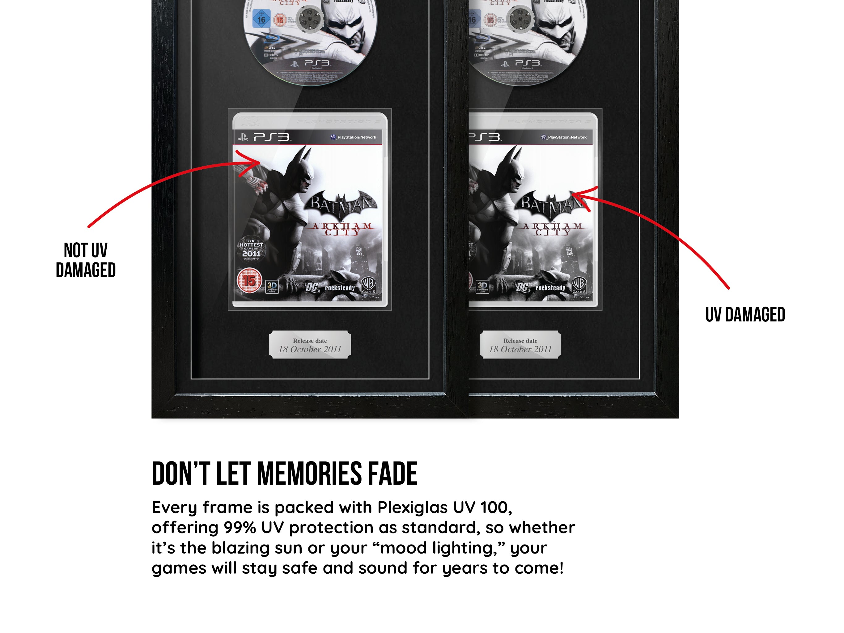 Batman: Arkham City (PS3) Exhibition Range Framed Game - Frame-A-Game