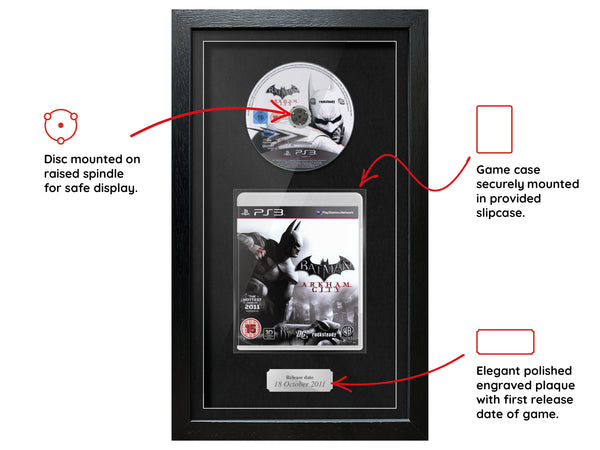Batman: Arkham City (PS3) Exhibition Range Framed Game - Frame-A-Game