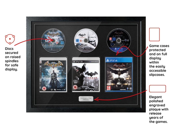 The Batman Arkham Trilogy (PS3/PS4) Exhibition Range Framed Games - Frame-A-Game