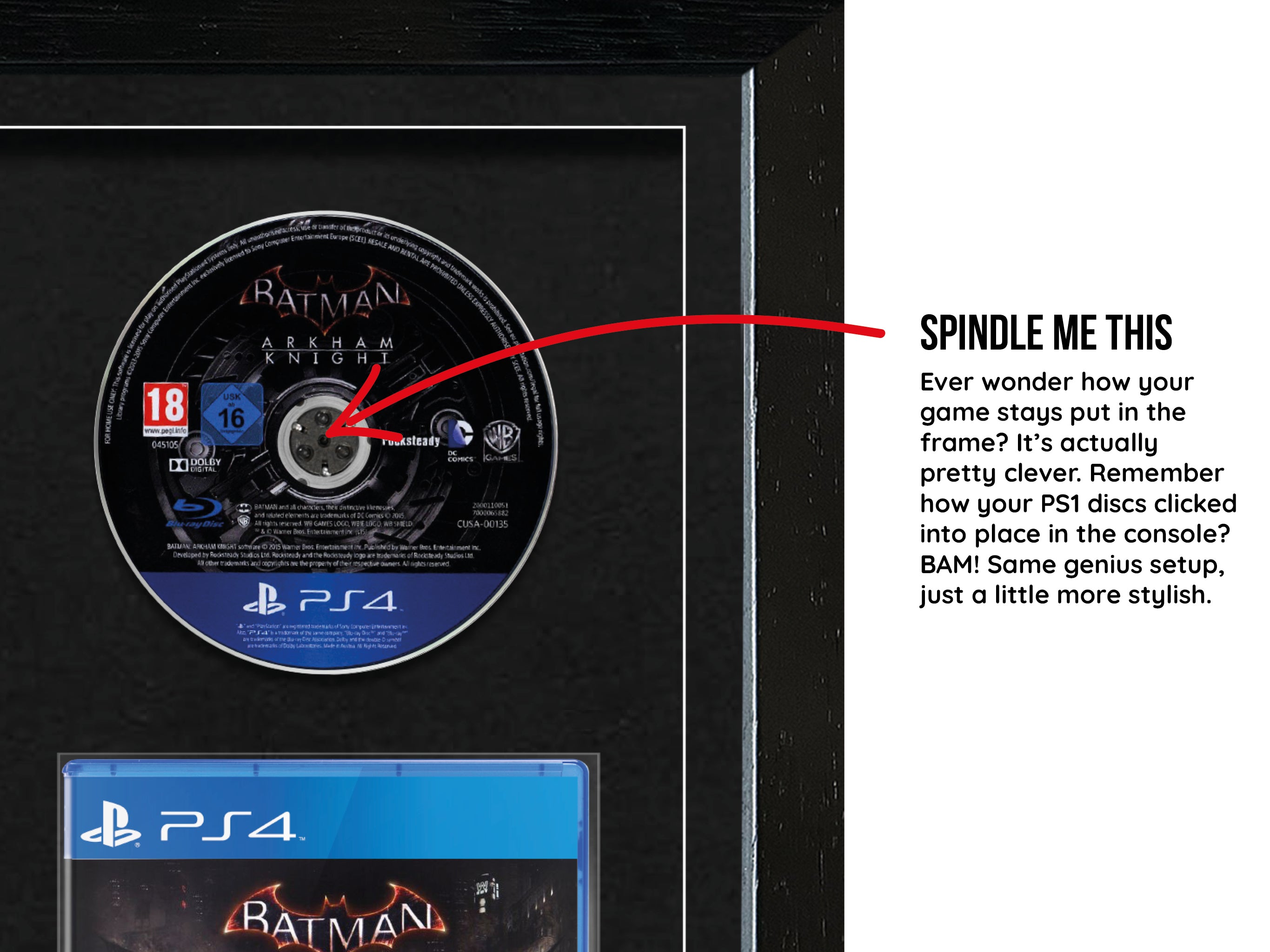 The Batman Arkham Trilogy (PS3/PS4) Exhibition Range Framed Games - Frame-A-Game