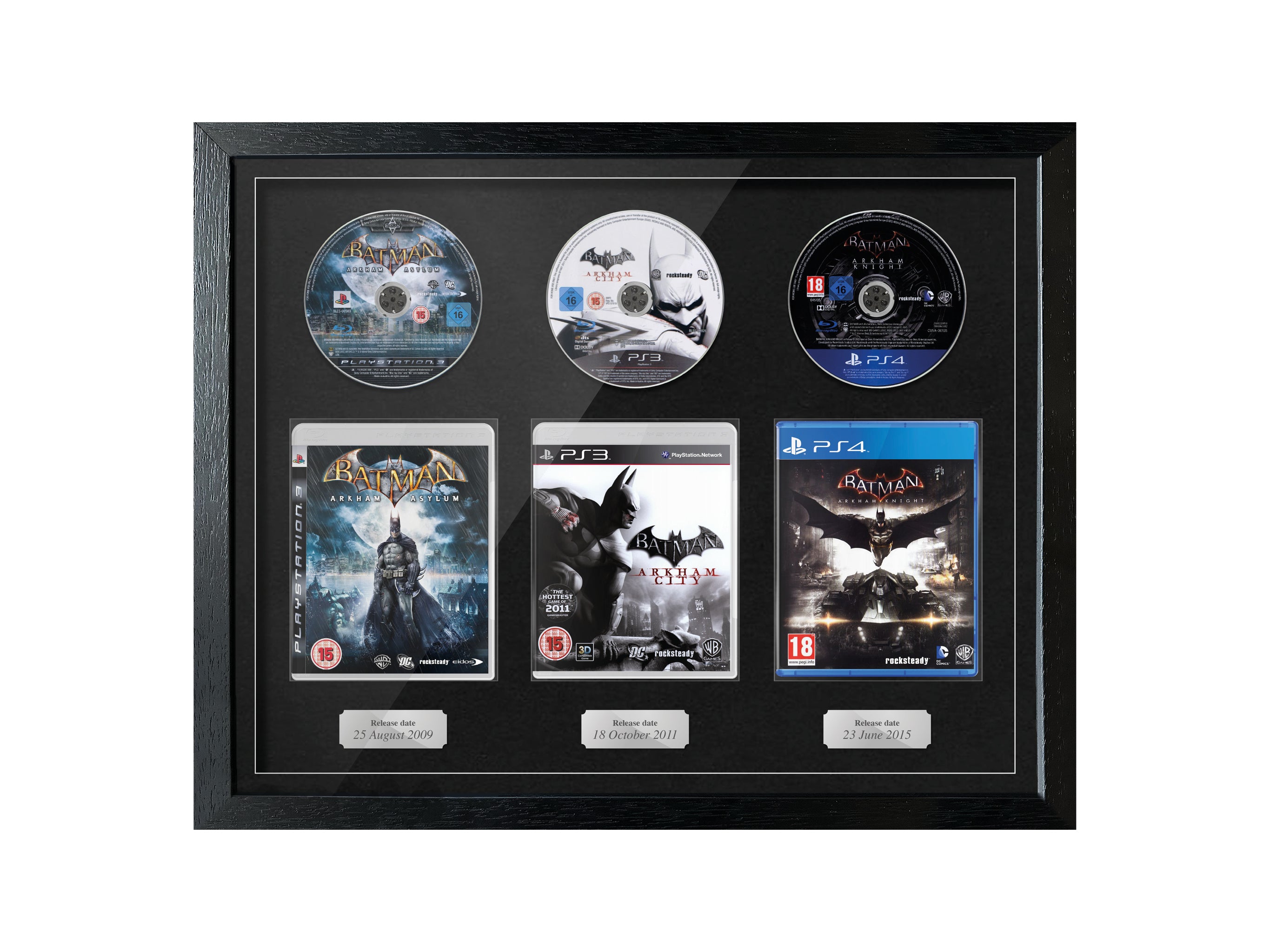 The Batman Arkham Trilogy (PS3/PS4) Exhibition Range Framed Games - Frame-A-Game
