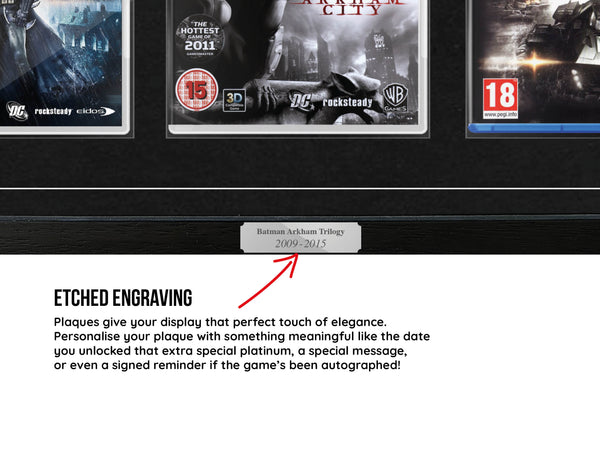 The Batman Arkham Trilogy (PS3/PS4) Exhibition Range Framed Games - Frame-A-Game