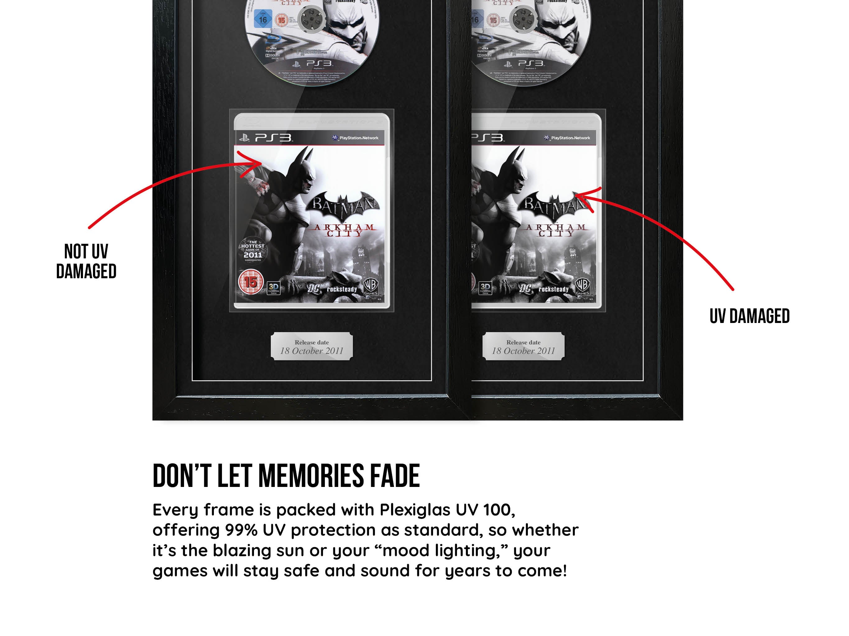The Batman Arkham Trilogy (PS3/PS4) Exhibition Range Framed Games - Frame-A-Game