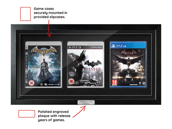 The Batman Arkham Trilogy (PS3/PS4) Exhibition Range Framed Games - Frame-A-Game