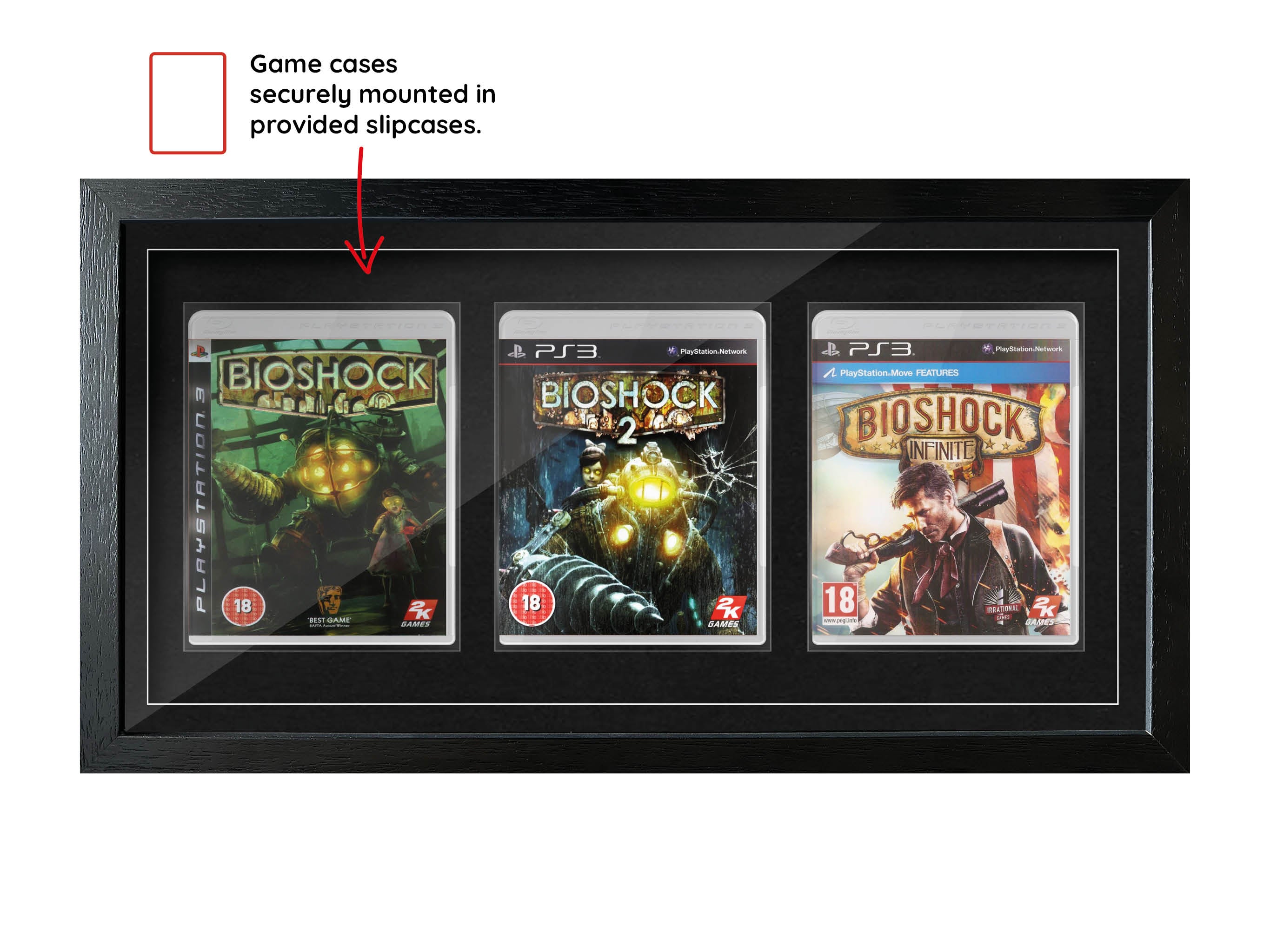 The Bioshock Trilogy (PS3) Exhibition Range Framed Games - Frame-A-Game