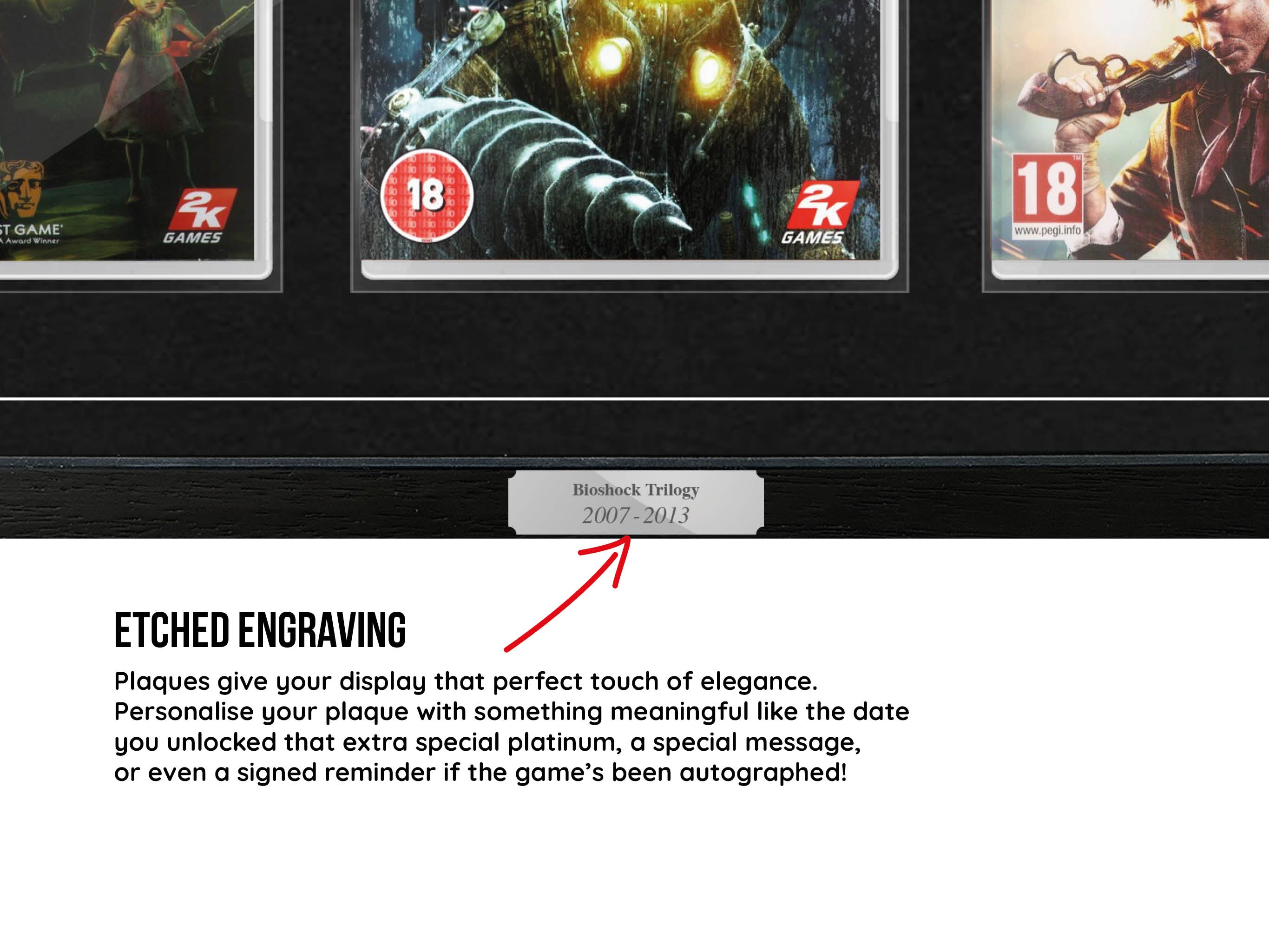 The Bioshock Trilogy (PS3) Exhibition Range Framed Games - Frame-A-Game