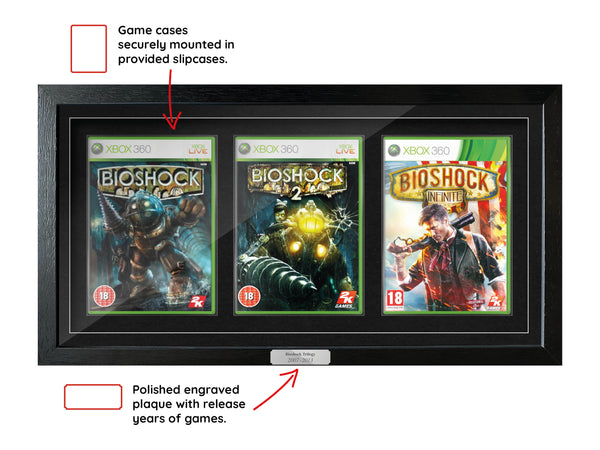 The Bioshock Trilogy (Xbox) Exhibition Range Framed Games - Frame-A-Game