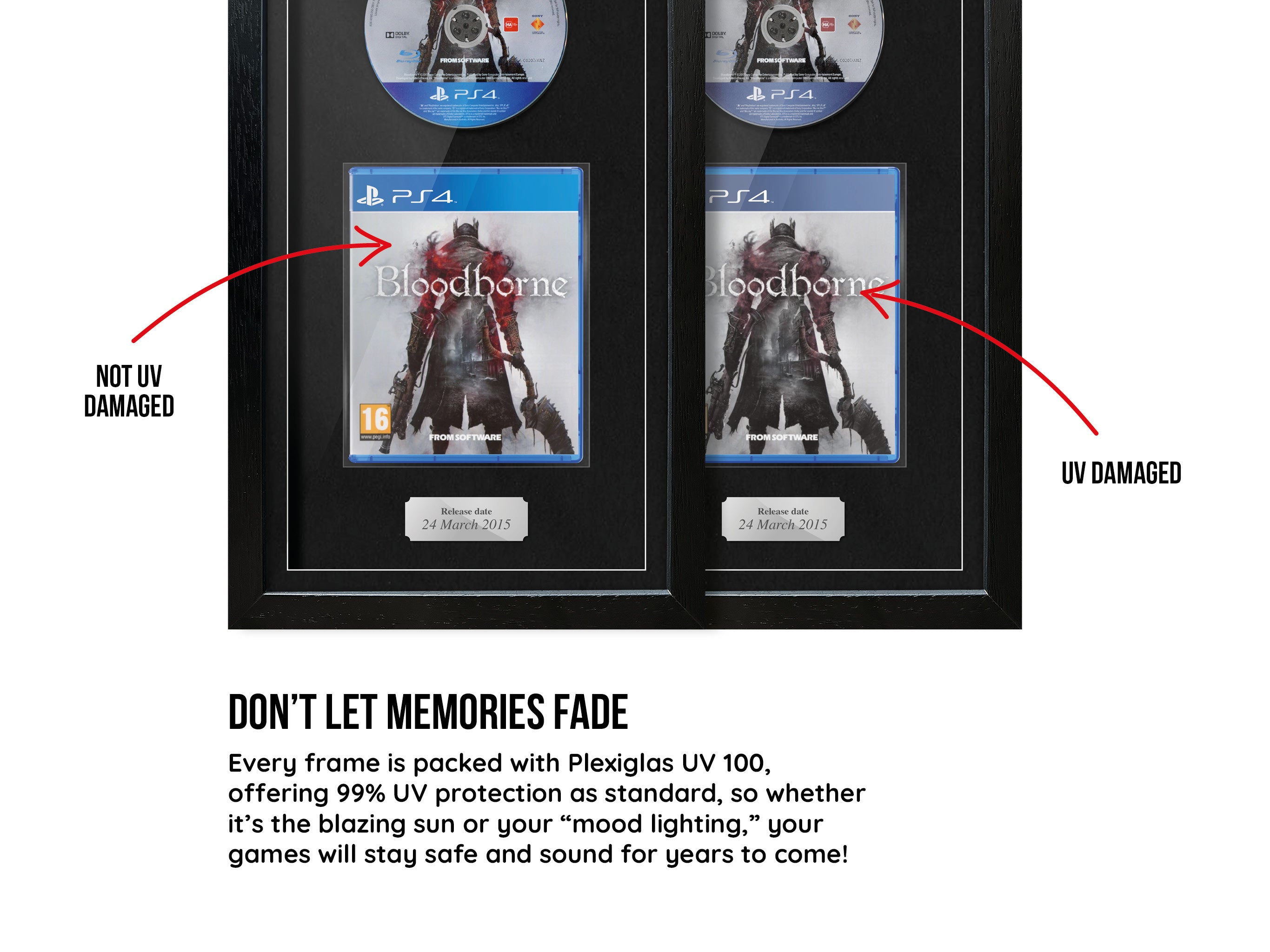 Bloodborne (PS4) Exhibition Range Framed Game - Frame-A-Game