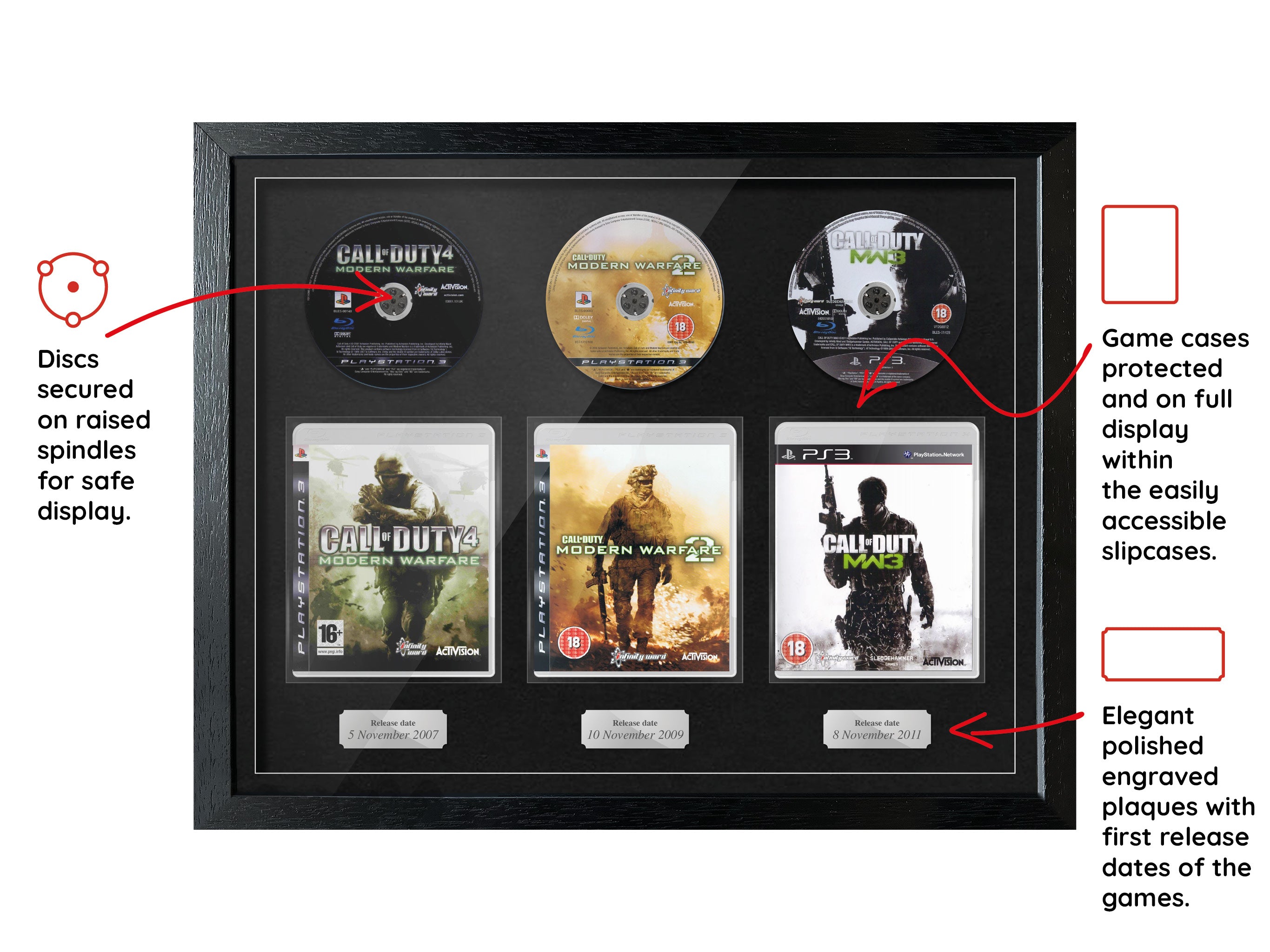 The Modern Warfare Trilogy (PS3) Exhibition Range Framed Games - Frame-A-Game