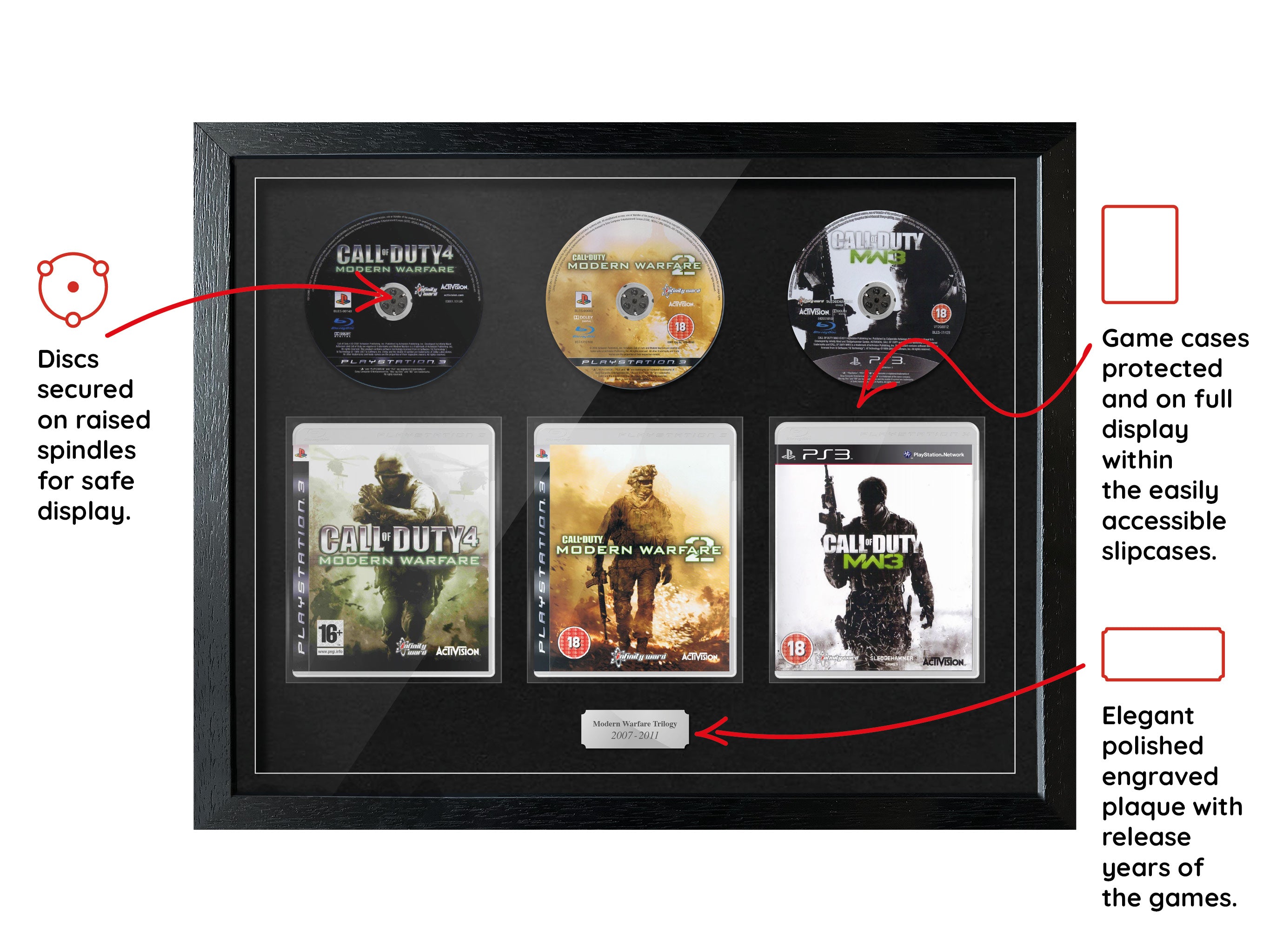 The Modern Warfare Trilogy (PS3) Exhibition Range Framed Games - Frame-A-Game