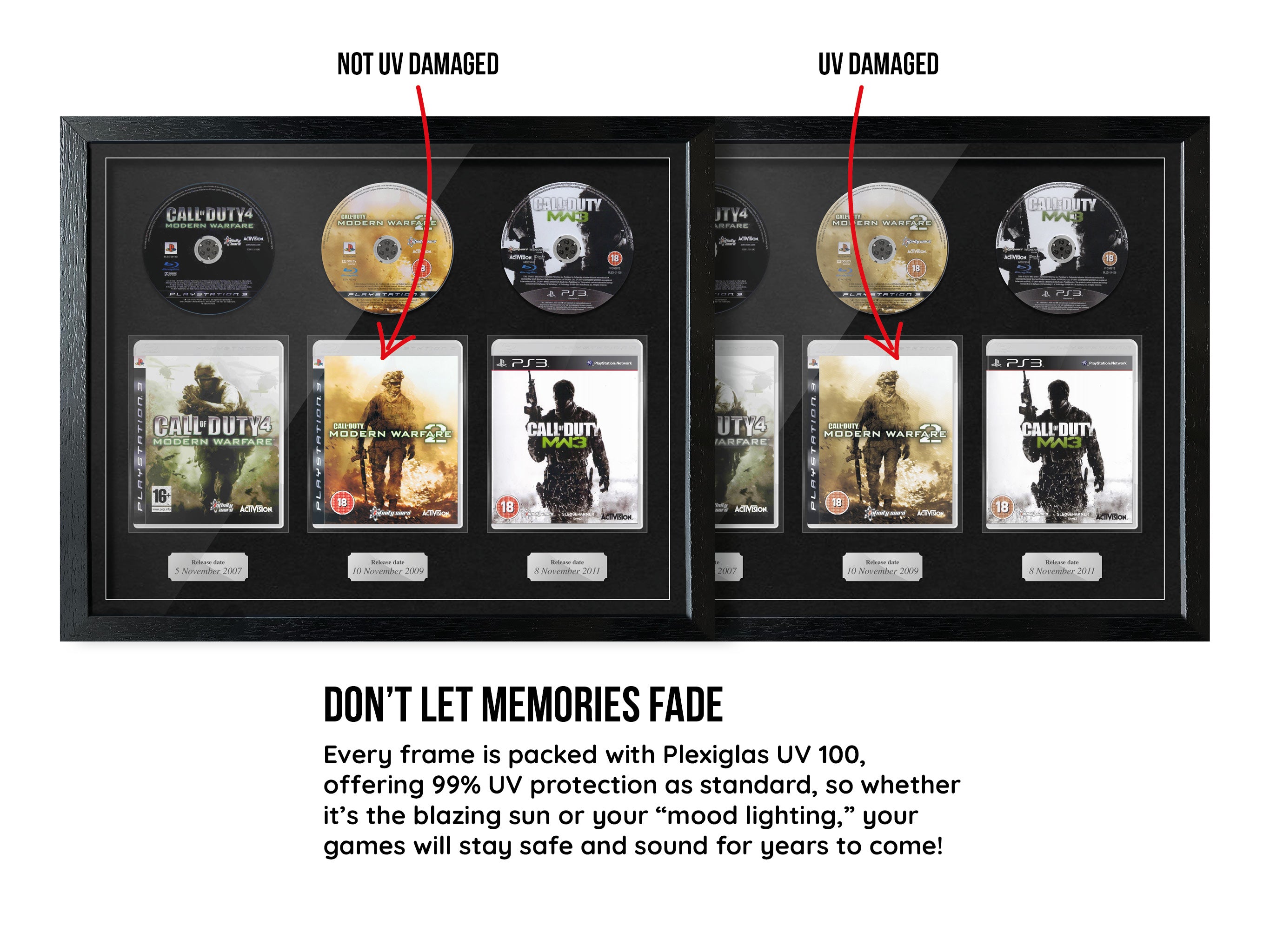 The Modern Warfare Trilogy (PS3) Exhibition Range Framed Games - Frame-A-Game