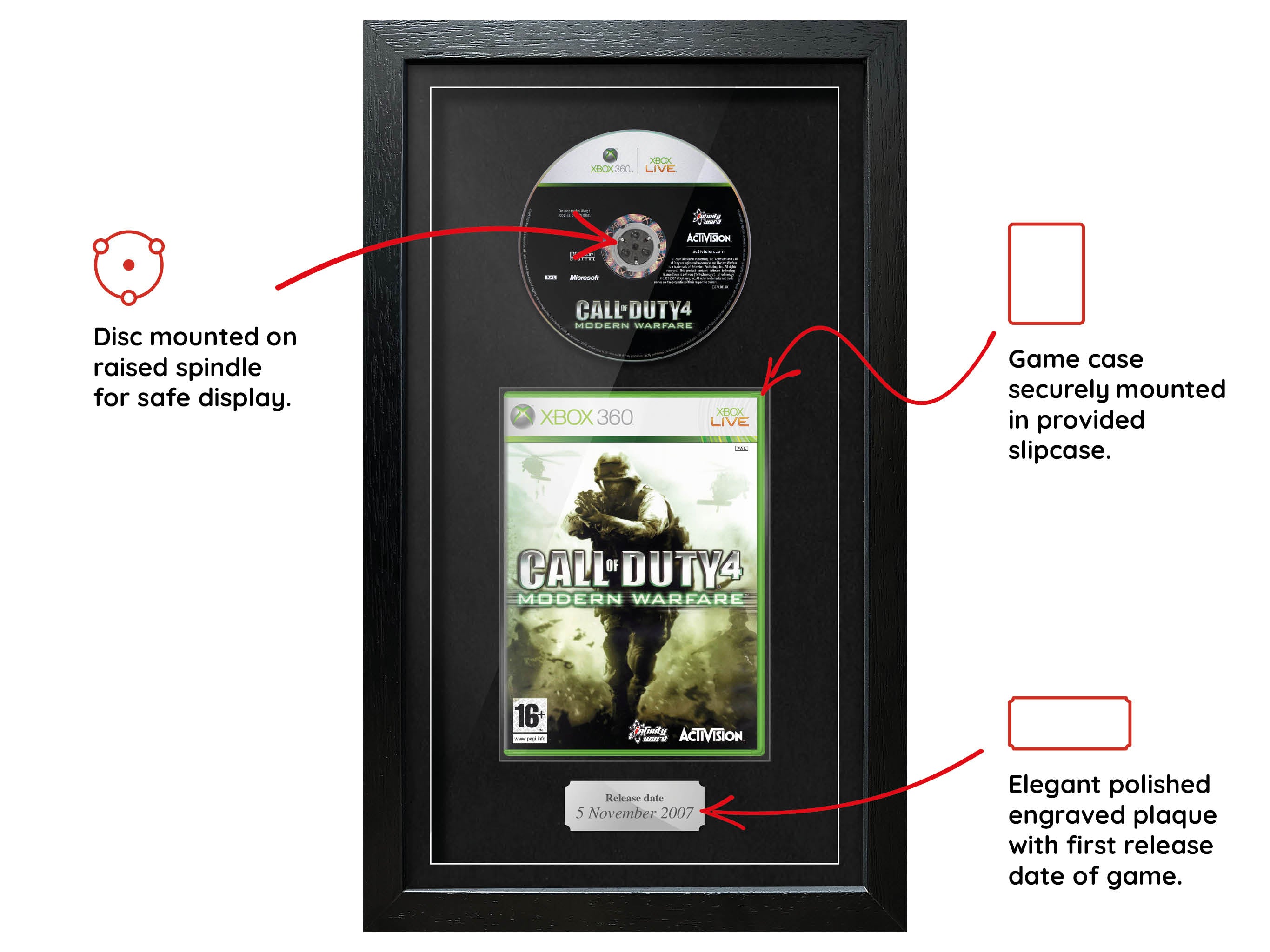 Call of Duty 4: Modern Warfare (Xbox 360) Exhibition Range Framed Game - Frame-A-Game