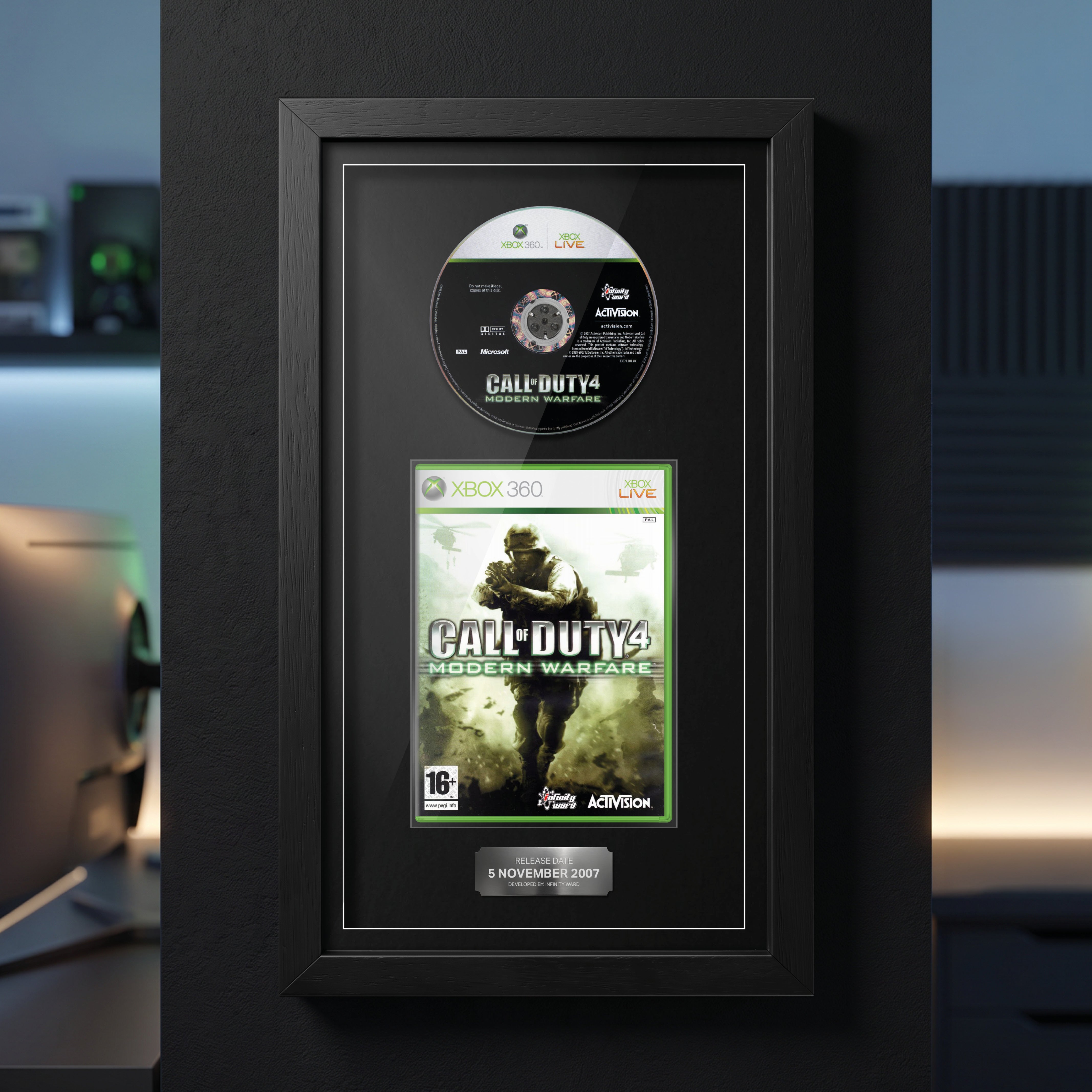 Call of Duty 4 : Modern Warfare (Xbox 360) - Jeu encadré du stand de tir d'exposition 