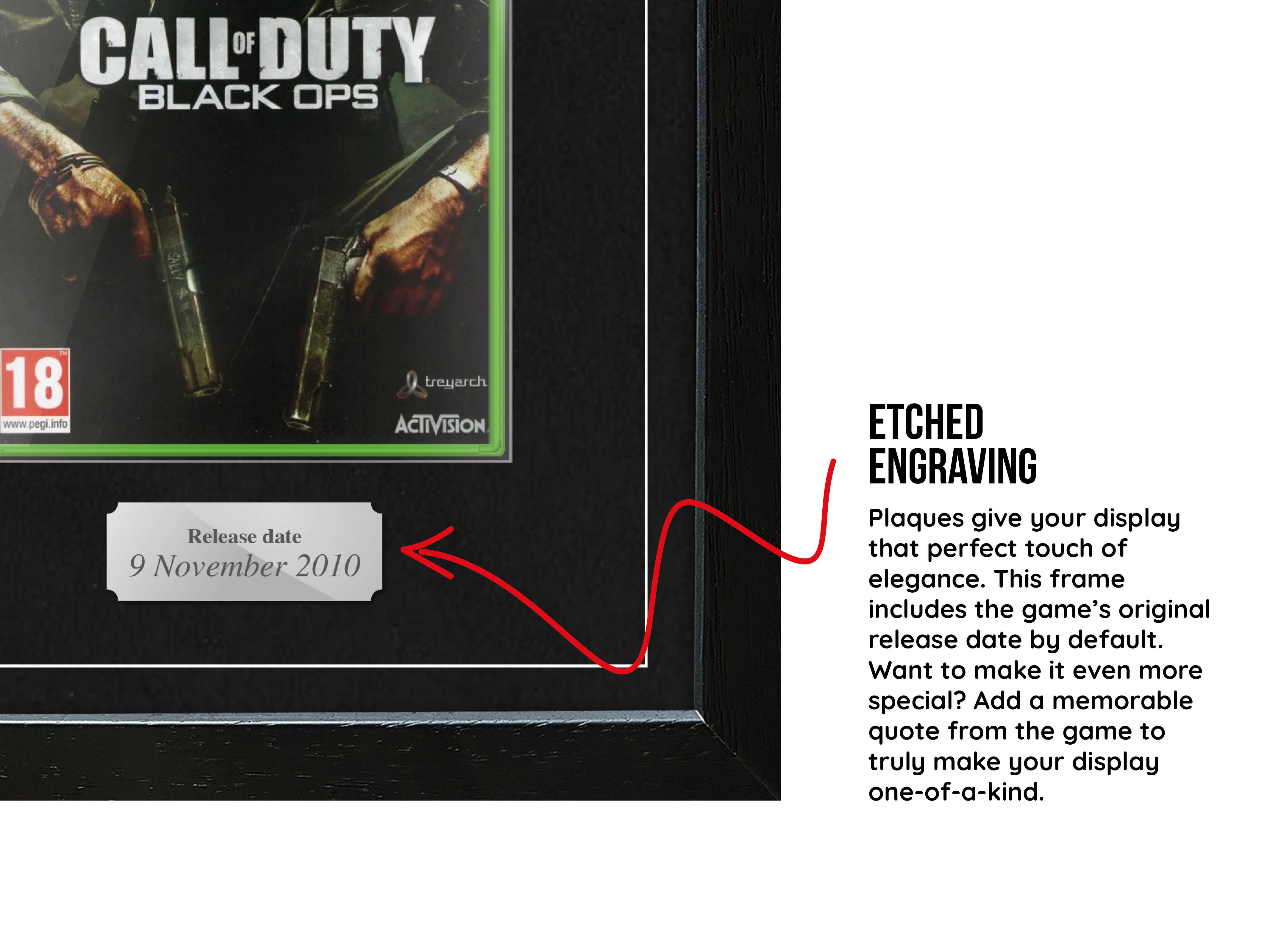 Call of Duty: Black Ops (Xbox 360) Exhibition Range Framed Game - Frame-A-Game