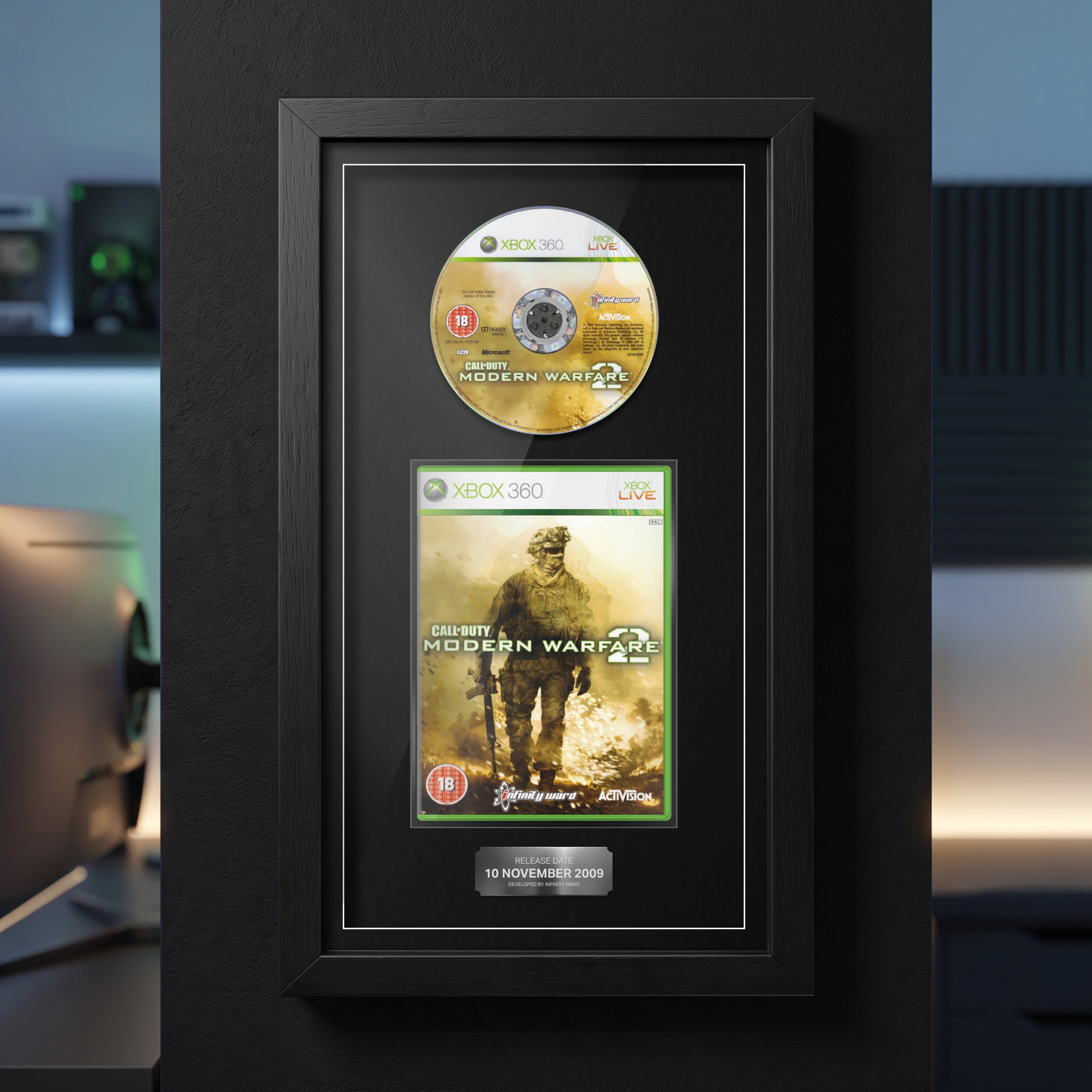 Call of Duty : Modern Warfare 2 (Xbox 360) - Jeu encadré du stand de tir d'exposition 