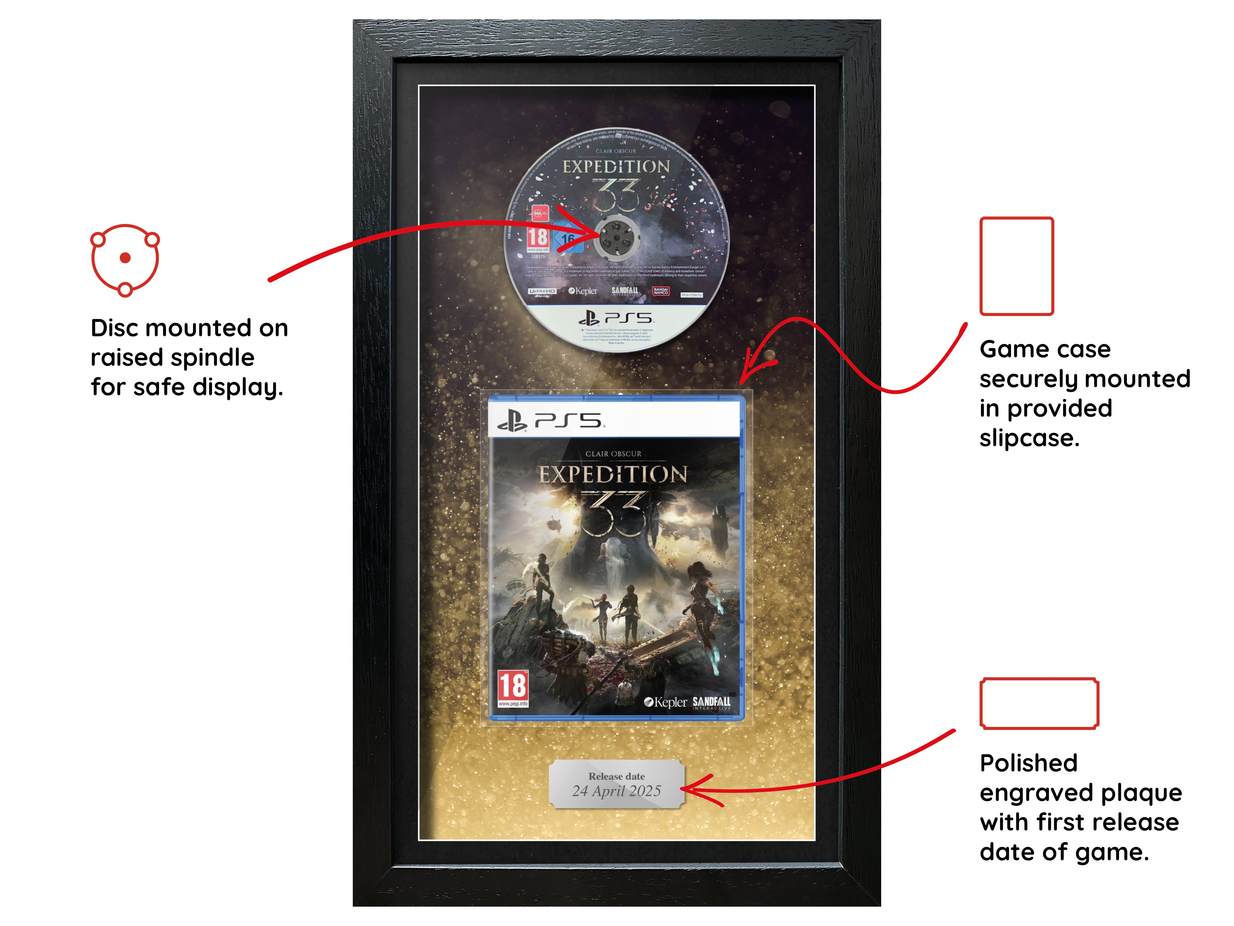 Clair Obscur: Expedition 33 (PS5) Inspired By Exhibition Range Framed Game - Frame-A-Game
