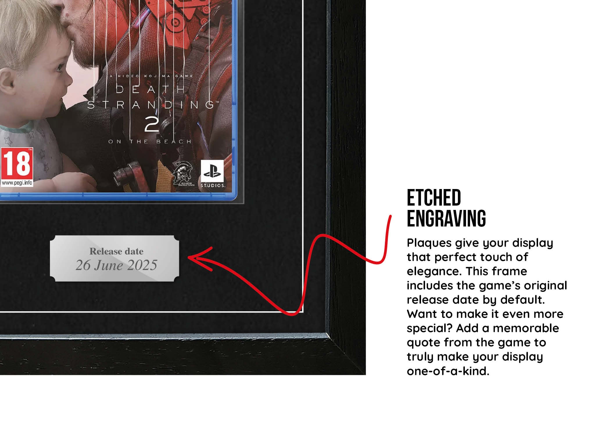 Death Stranding 2: On The Beach (PS5) Exhibition Range Framed Game - Frame-A-Game