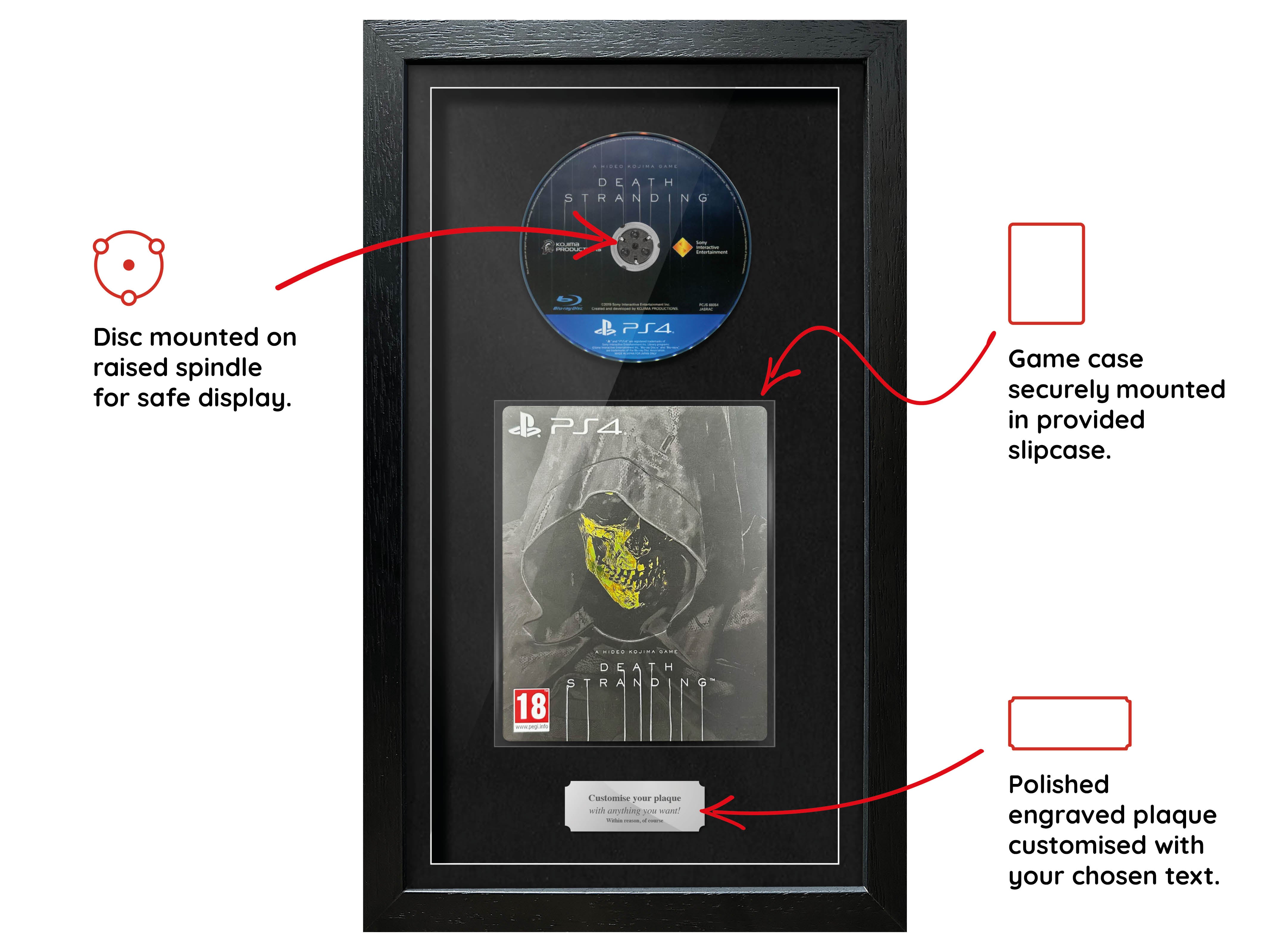 Death Stranding - Limited Sleeve Edition (PS4) Exhibition Range Framed Game - Frame-A-Game