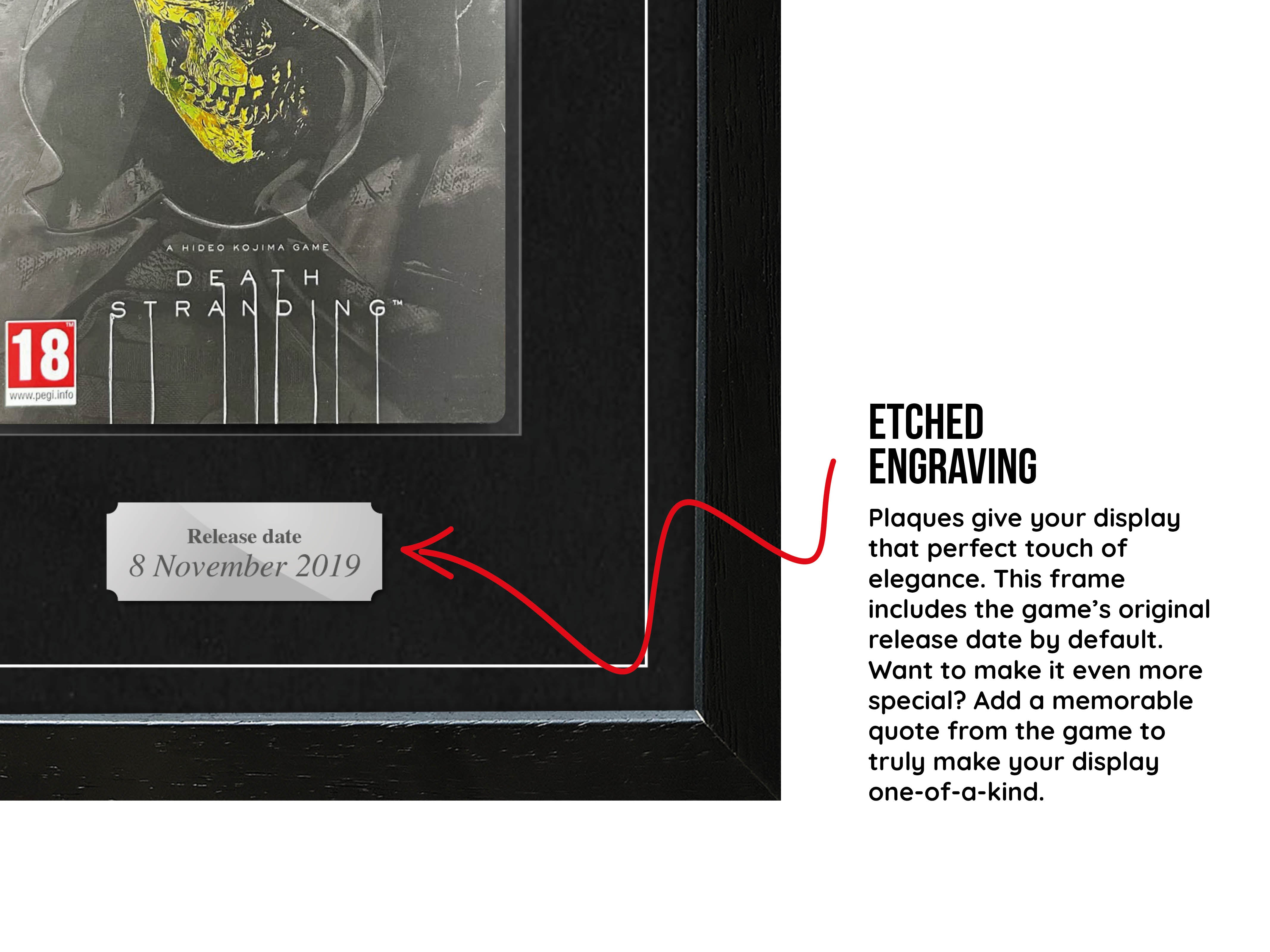 Death Stranding - Limited Sleeve Edition (PS4) Exhibition Range Framed Game - Frame-A-Game