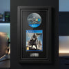 Destiny PS4 Exhibition Range frame on a dark wall with the disc and case on display