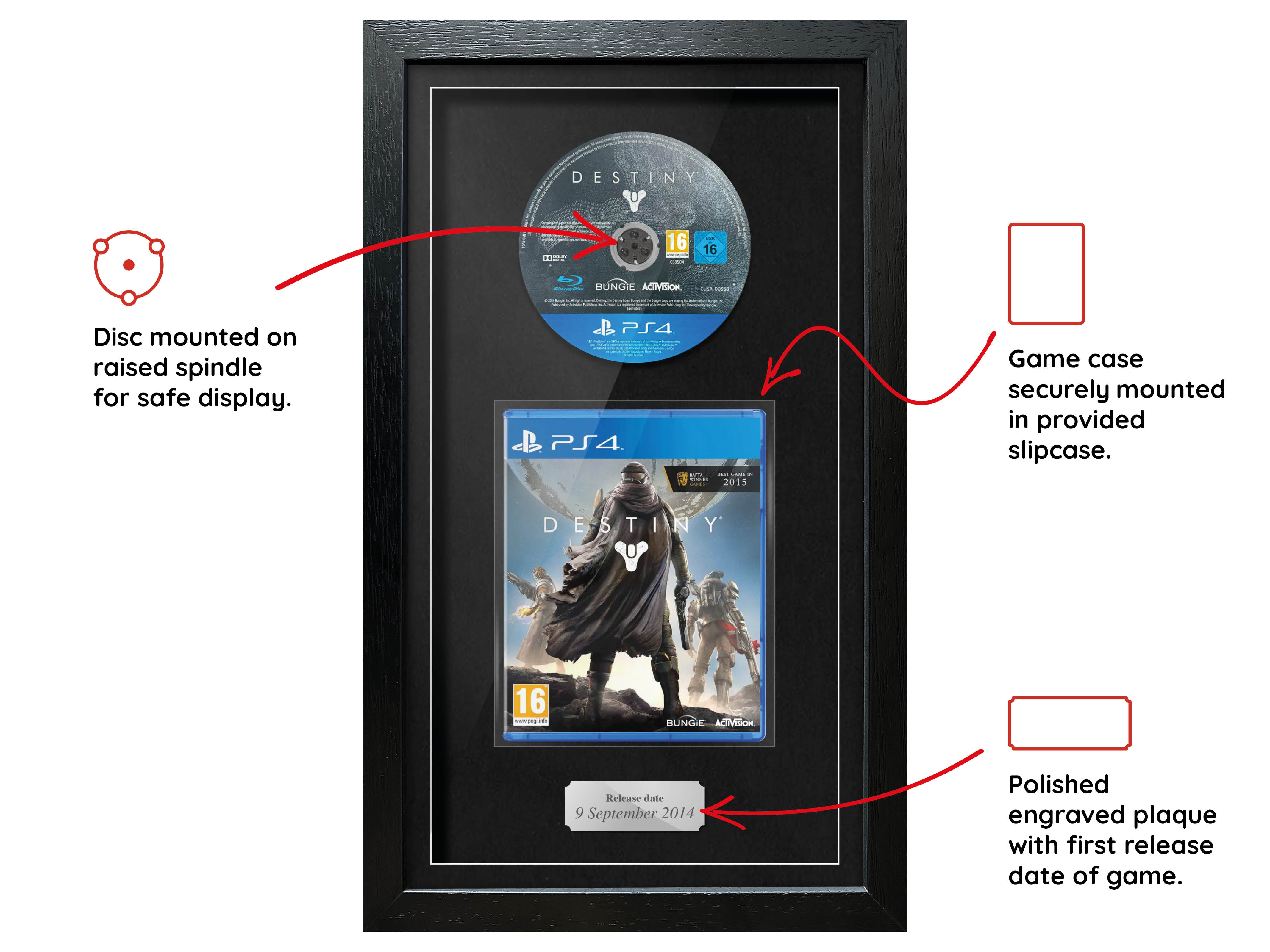 Destiny (PS4) Exhibition Range Framed Game - Frame-A-Game