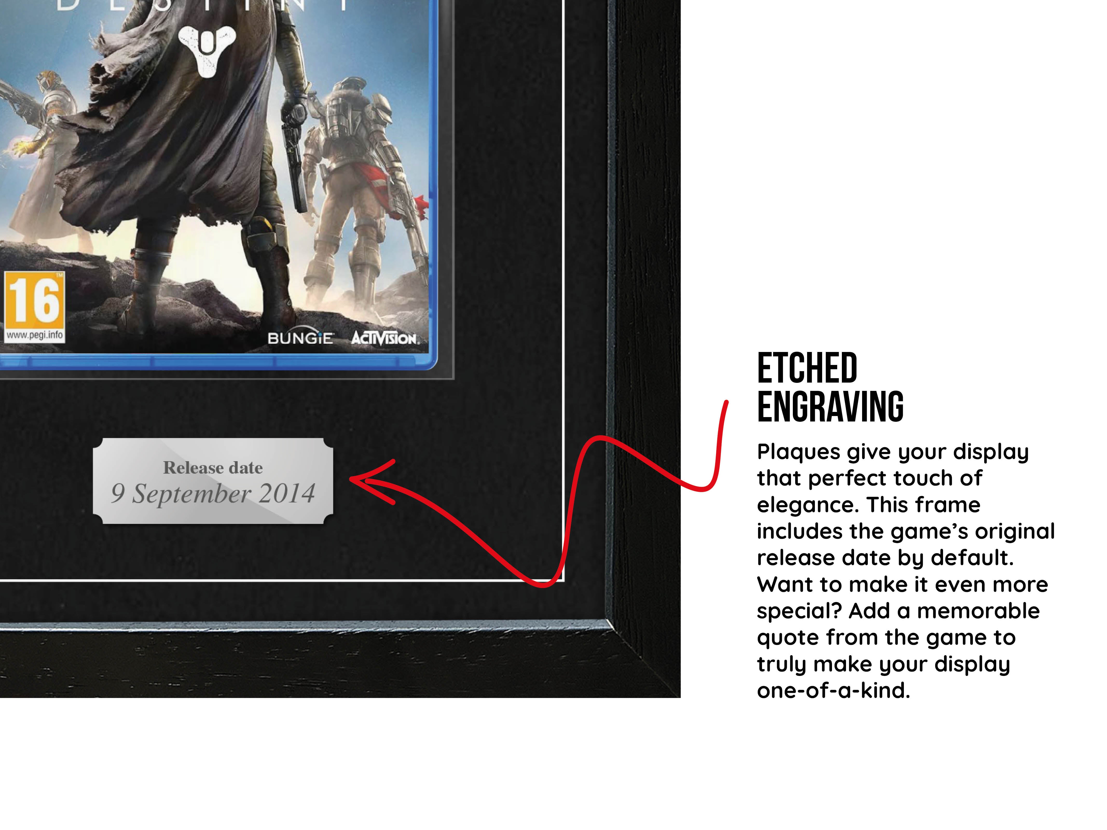 Destiny (PS4) Exhibition Range Framed Game - Frame-A-Game