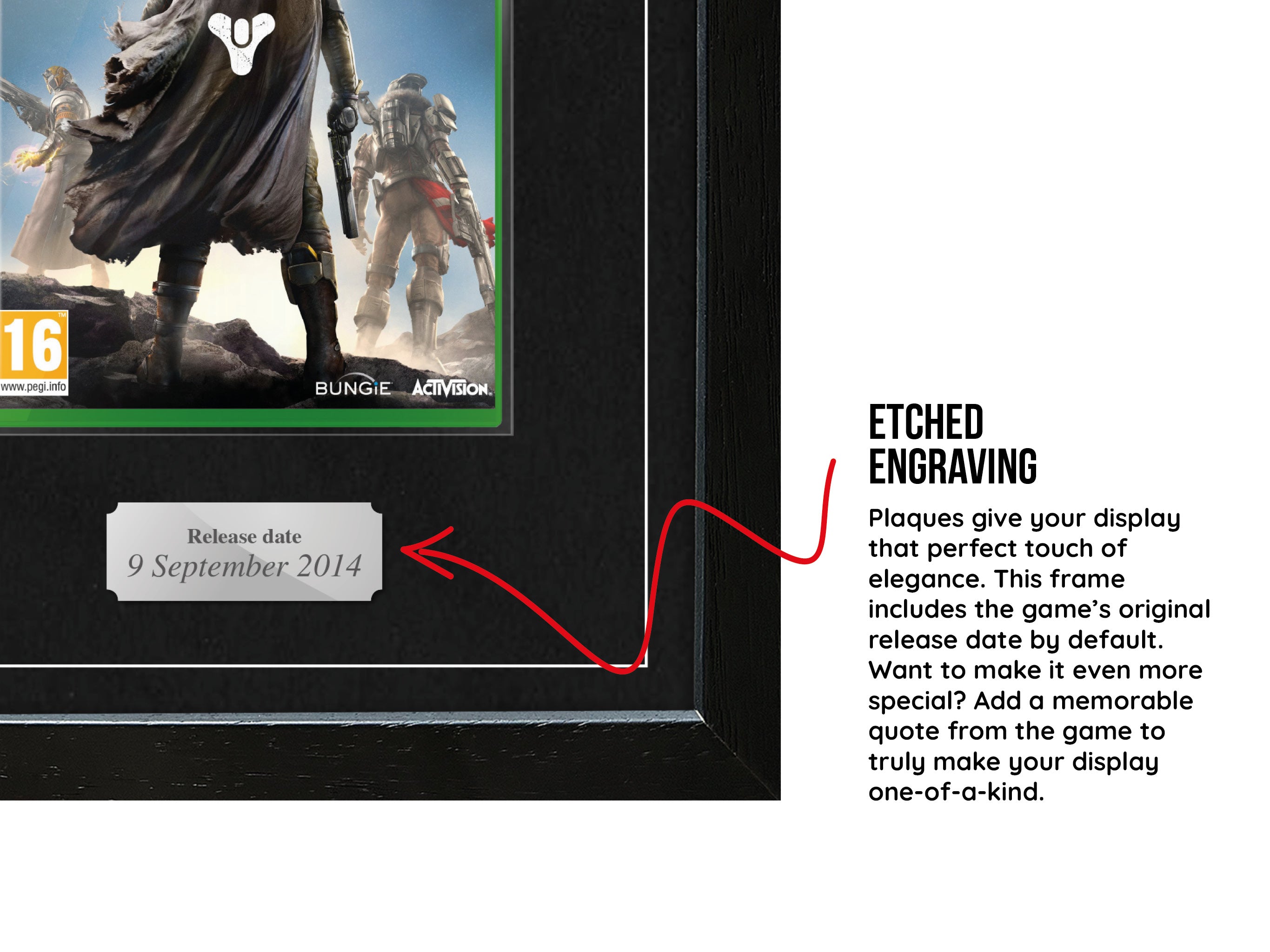 Destiny (Xbox One) Exhibition Range Framed Game - Frame-A-Game