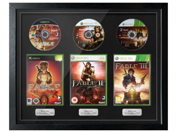 The Fable Trilogy (Xbox/Xbox 360) Exhibition Range Framed Games - Frame-A-Game
