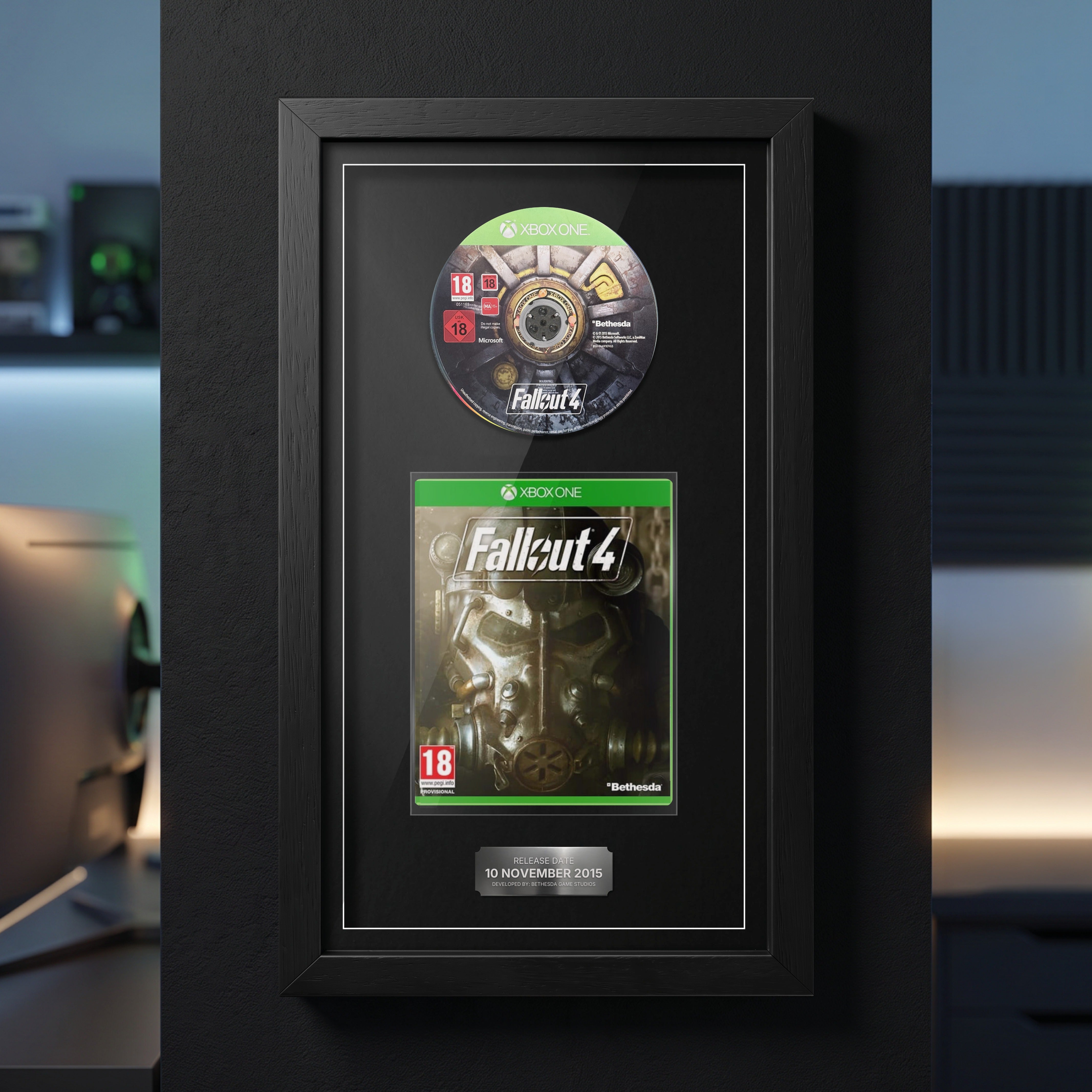 Fallout 4 Xbox One Exhibition Range frame on display