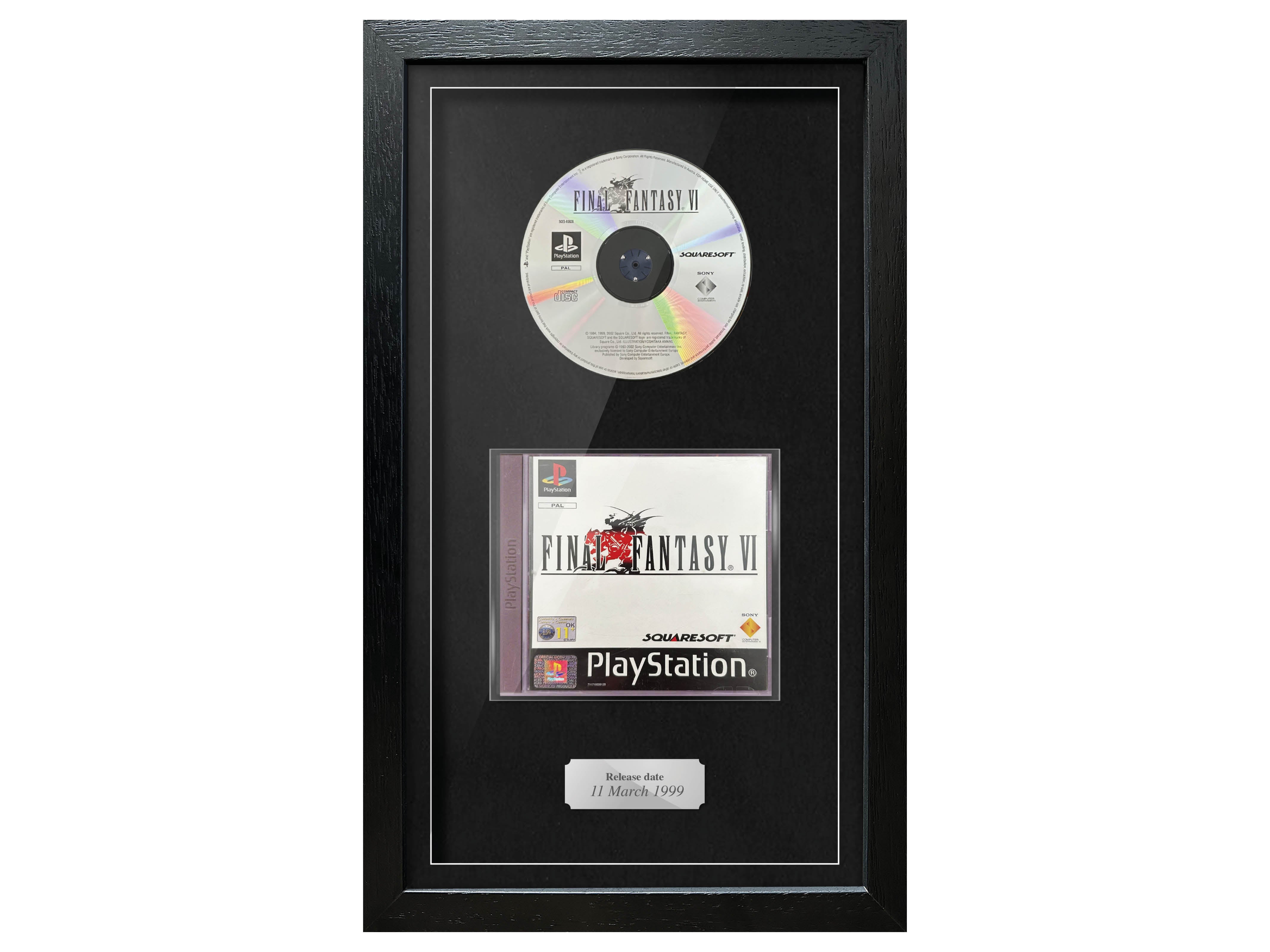 Final Fantasy VI (PS1) Exhibition Range Framed Game - Frame-A-Game