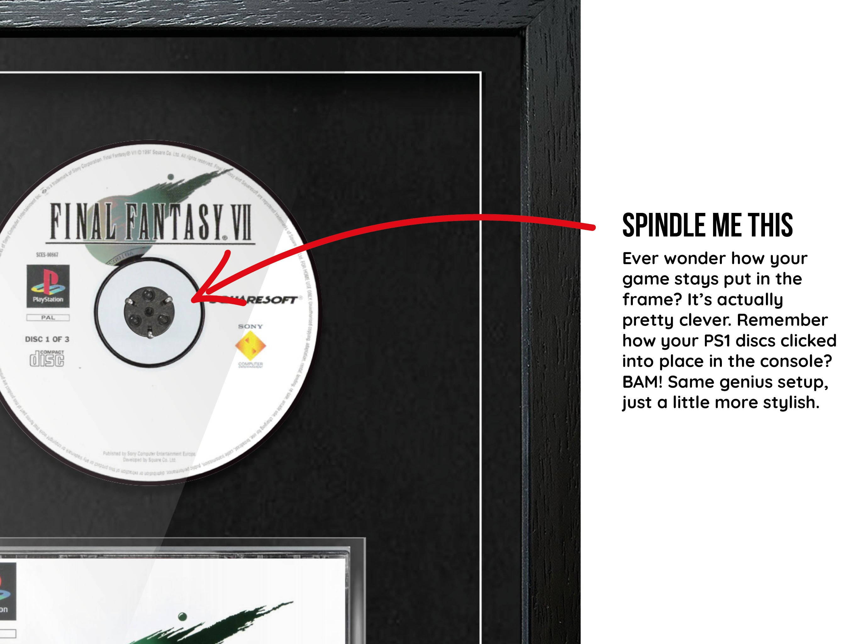 Final Fantasy VII (PS1) Exhibition Range Framed Game - Frame-A-Game