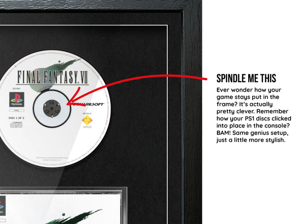 Final Fantasy VII (PS1) Exhibition Range Framed Game - Frame-A-Game