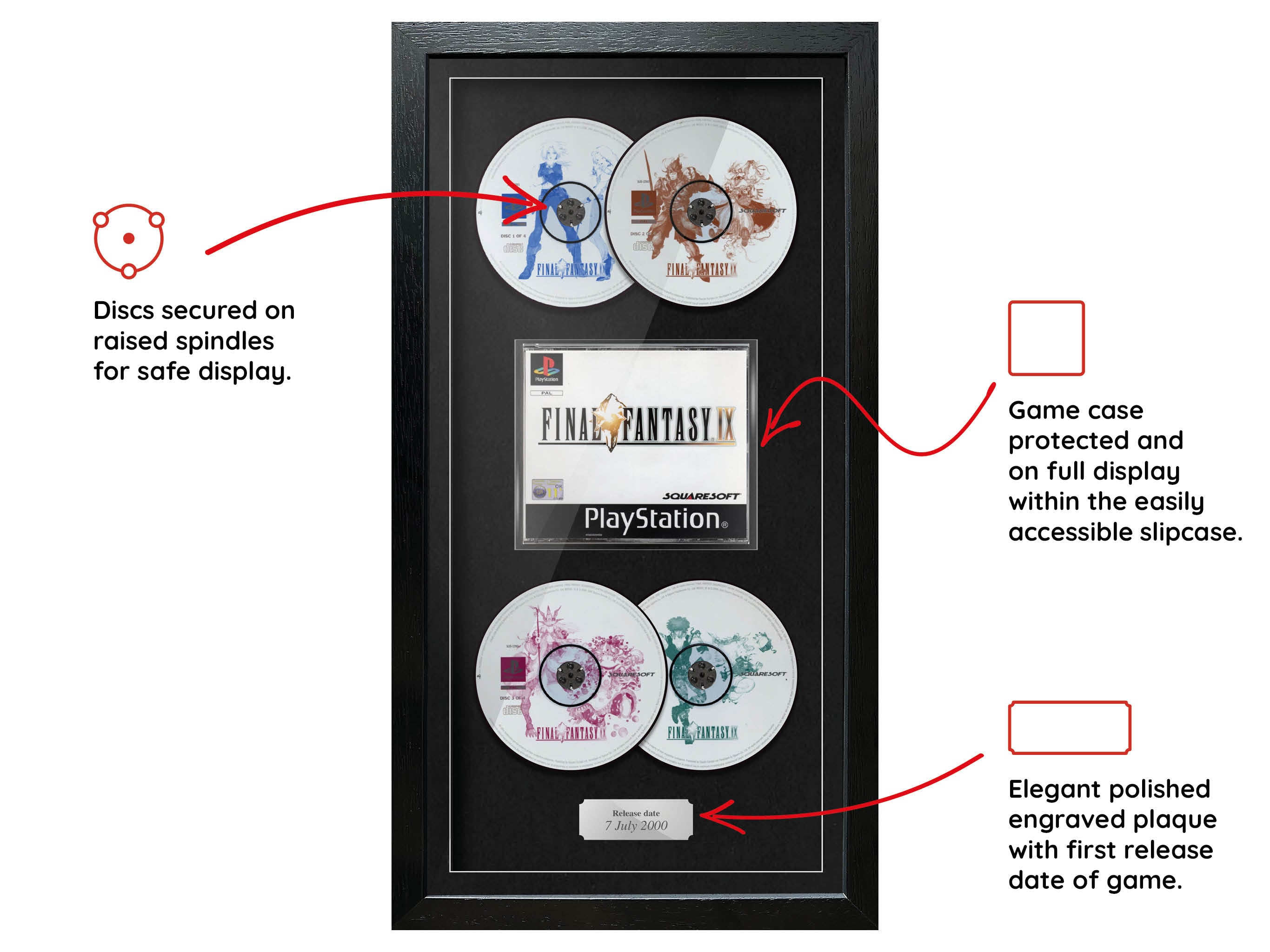 Final Fantasy IX (PS1) Exhibition Range Framed Game - Frame-A-Game