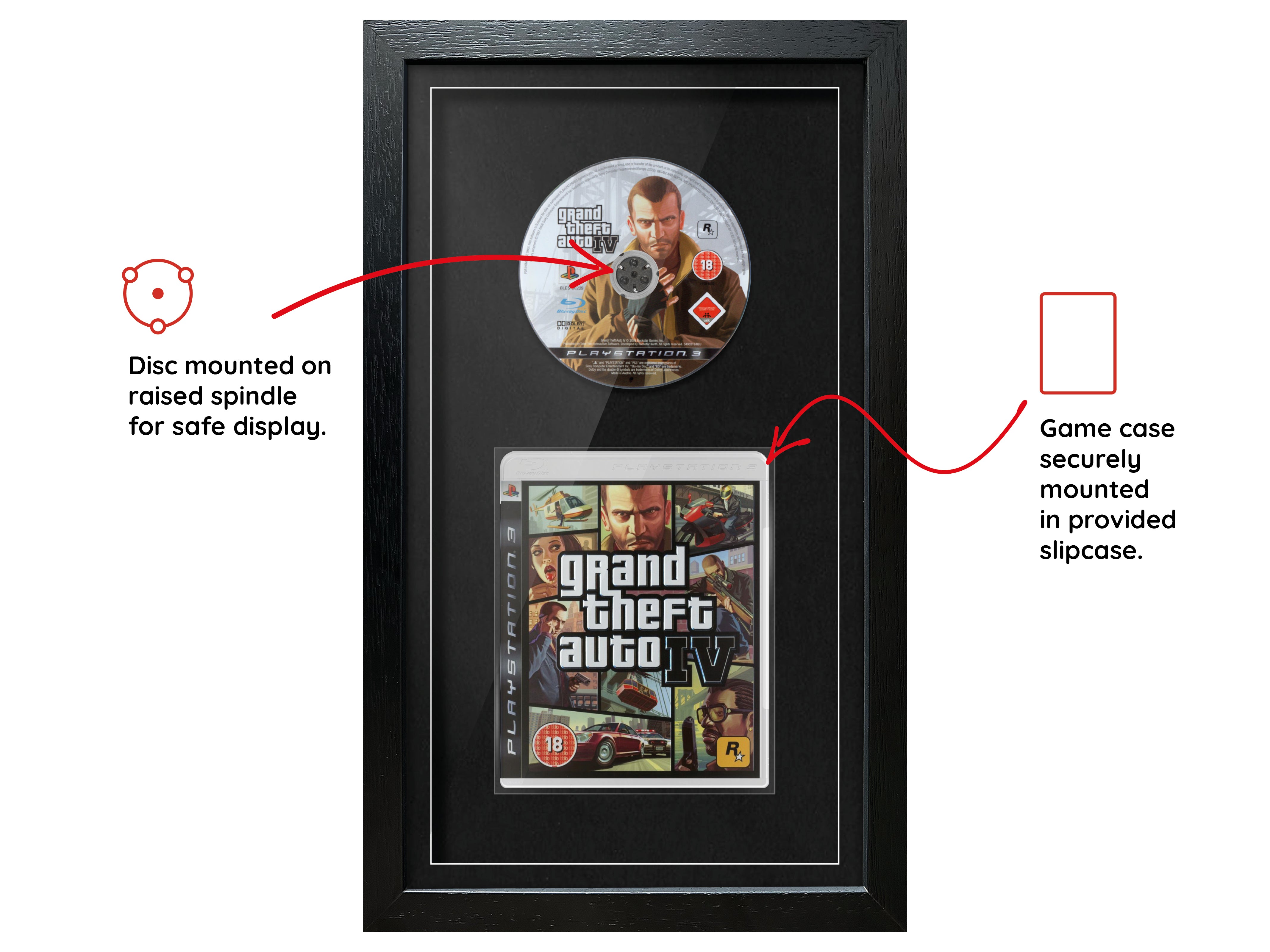 Grand Theft Auto IV (PS3) Exhibition Range Framed Game - Frame-A-Game