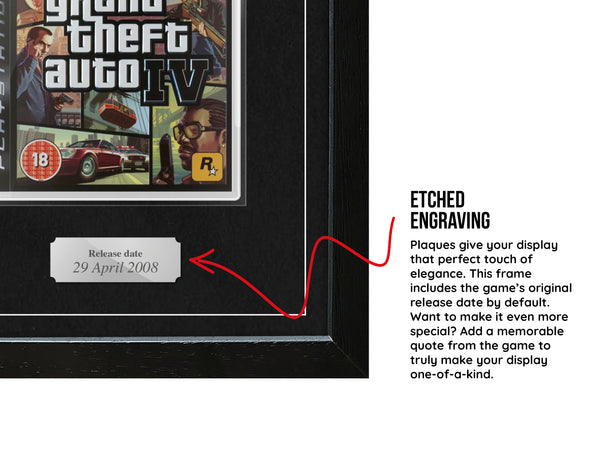 Grand Theft Auto IV (PS3) Exhibition Range Framed Game - Frame-A-Game