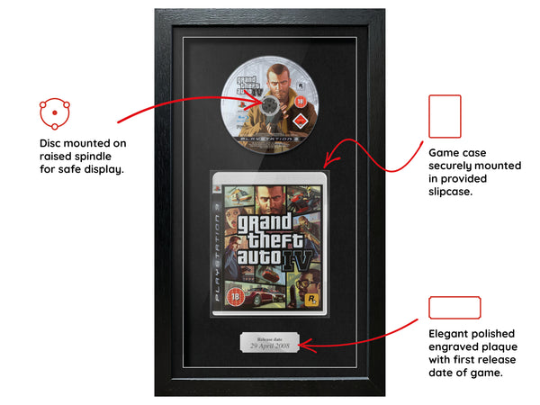 Grand Theft Auto IV (PS3) Exhibition Range Framed Game - Frame-A-Game