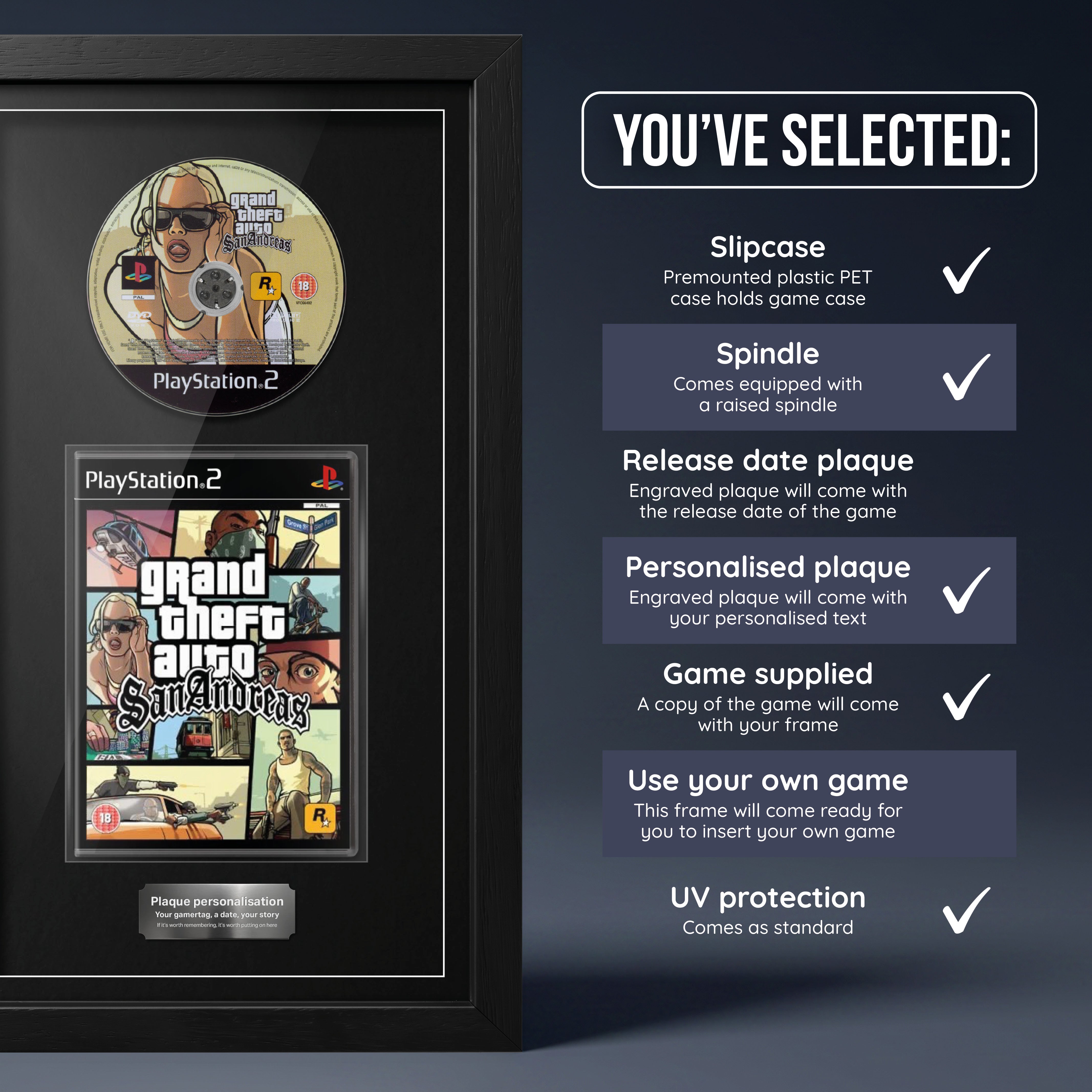 Grand Theft Auto : San Andreas (PS2) Jeu encadré de la gamme Exhibition Range