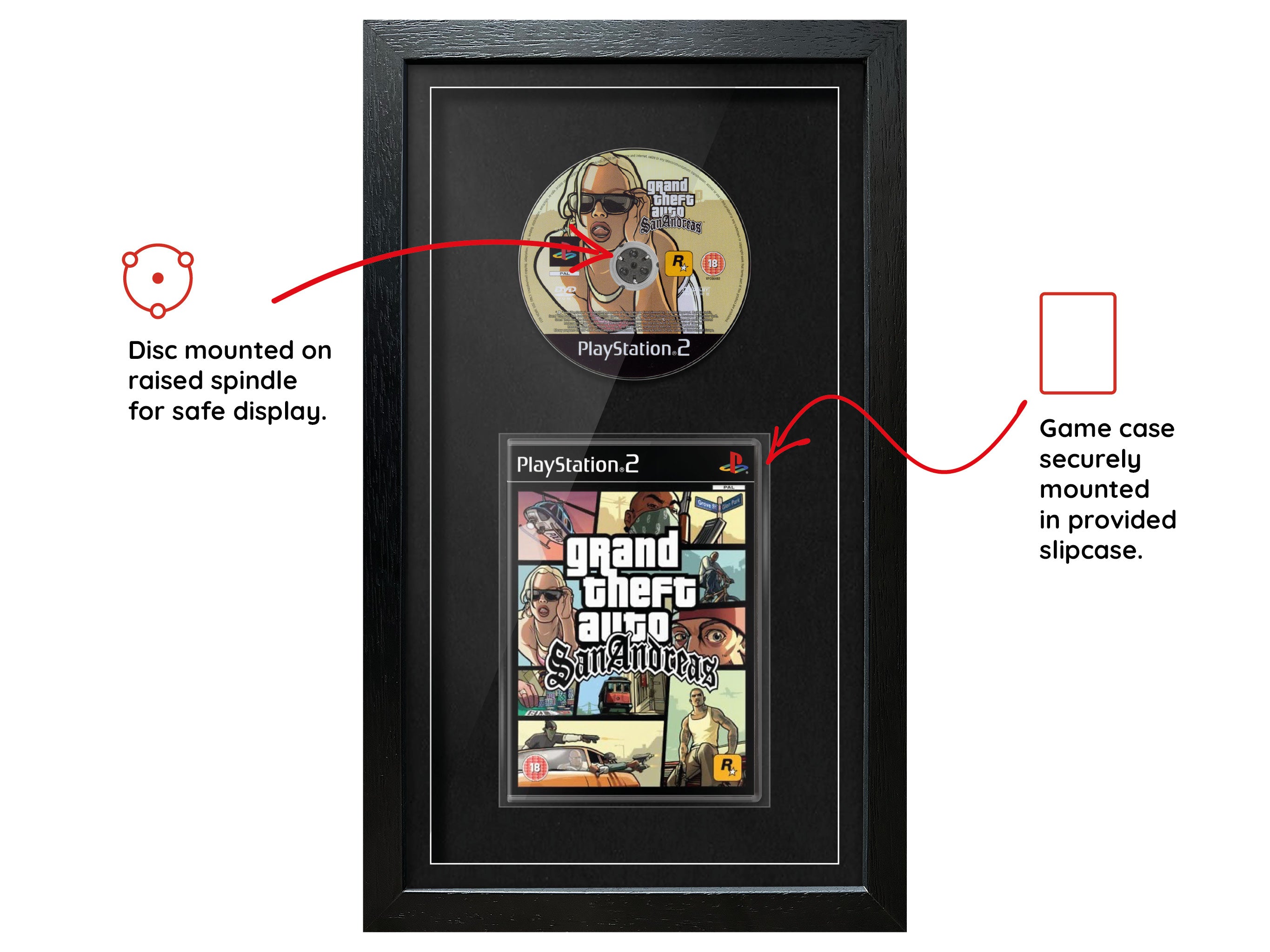 Grand Theft Auto: San Andreas (PS2) Exhibition Range Framed Game - Frame-A-Game