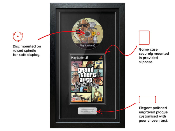 Grand Theft Auto: San Andreas (PS2) Exhibition Range Framed Game - Frame-A-Game
