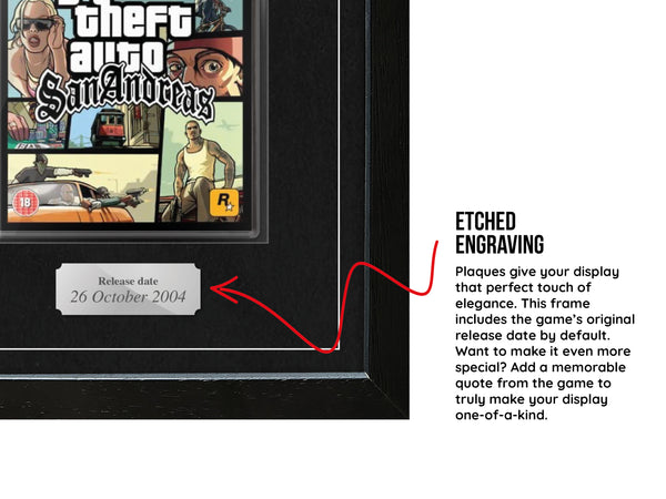 Grand Theft Auto: San Andreas (PS2) Exhibition Range Framed Game - Frame-A-Game