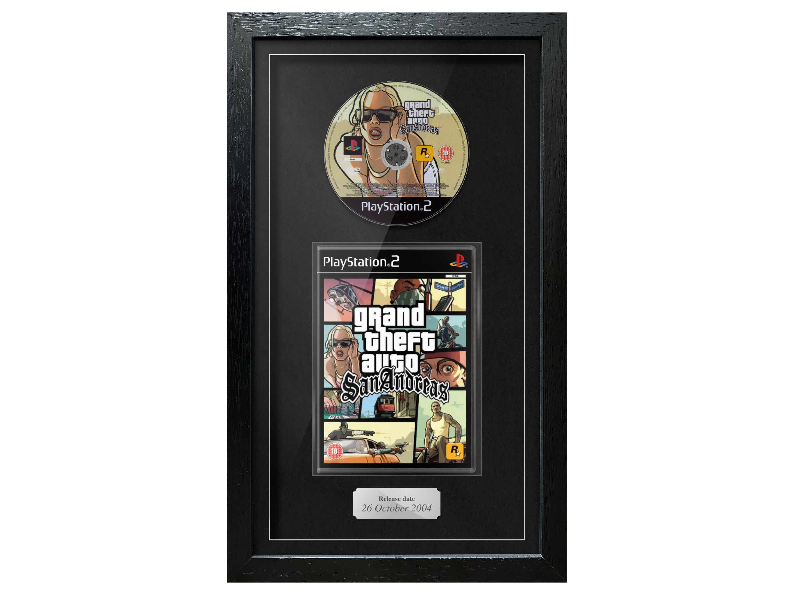 Grand Theft Auto: San Andreas (PS2) Exhibition Range Framed Game - Frame-A-Game