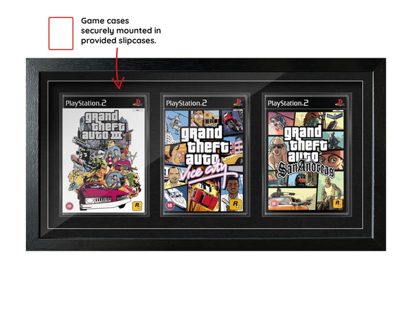 The Grand Theft Auto Trilogy (PS2) Exhibition Range Framed Games - Frame-A-Game